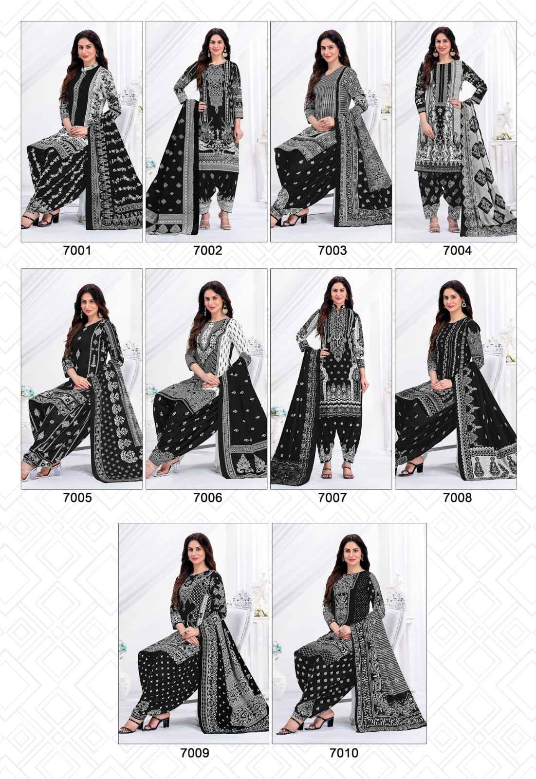 JT BLACK BEAUTY VOL 7 COTTON SALWAR KAMEEZ ( 10 PCS CATALOG )