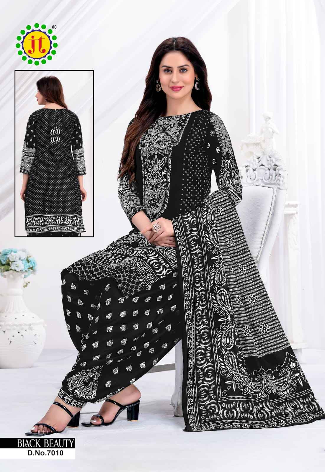 JT BLACK BEAUTY VOL 7 COTTON SALWAR KAMEEZ ( 10 PCS CATALOG )