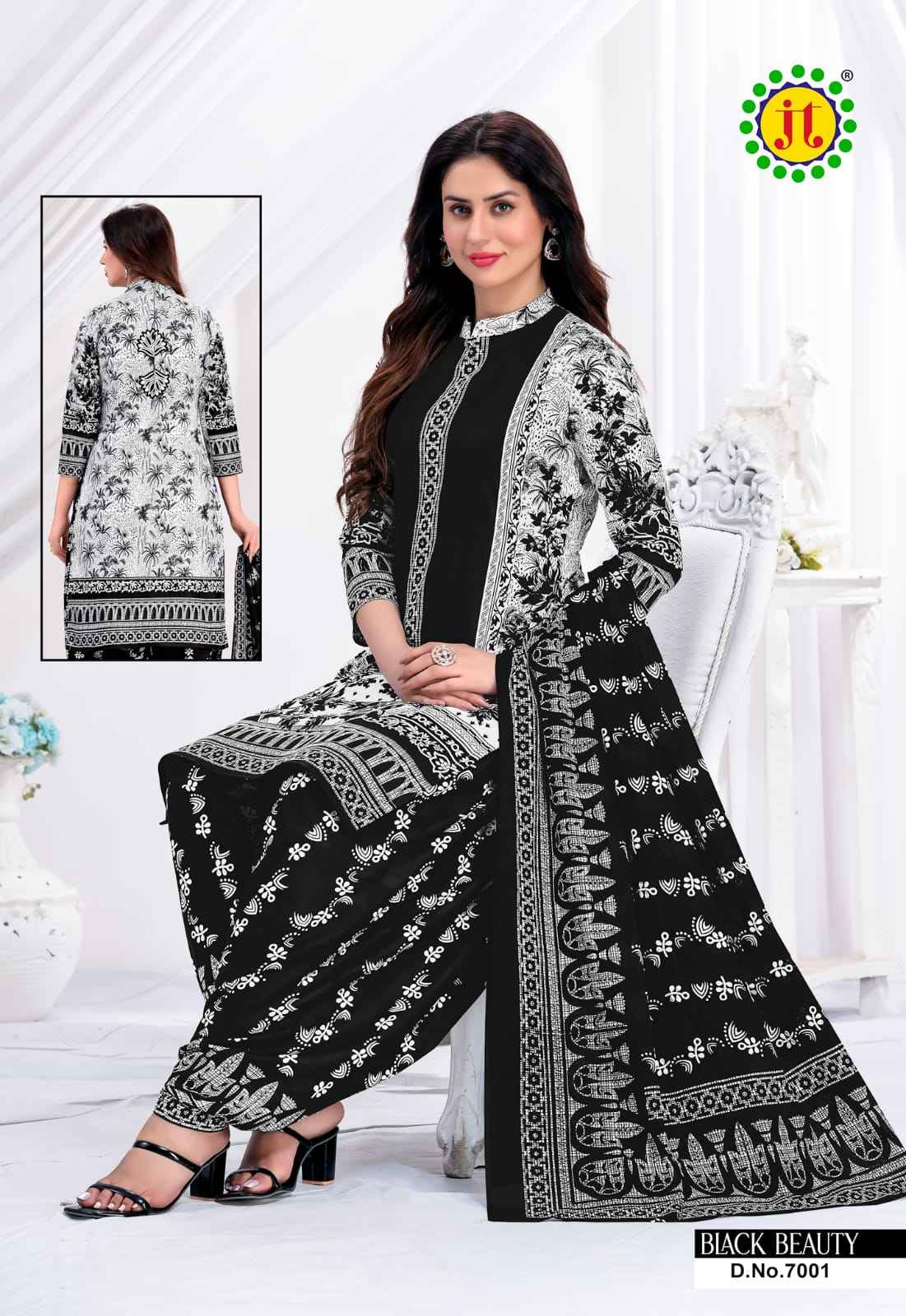 JT BLACK BEAUTY VOL 7 COTTON SALWAR KAMEEZ ( 10 PCS CATALOG )