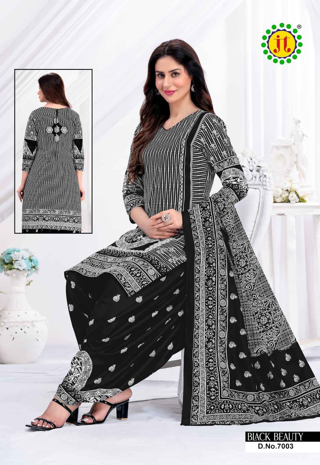 JT BLACK BEAUTY VOL 7 COTTON SALWAR KAMEEZ ( 10 PCS CATALOG )