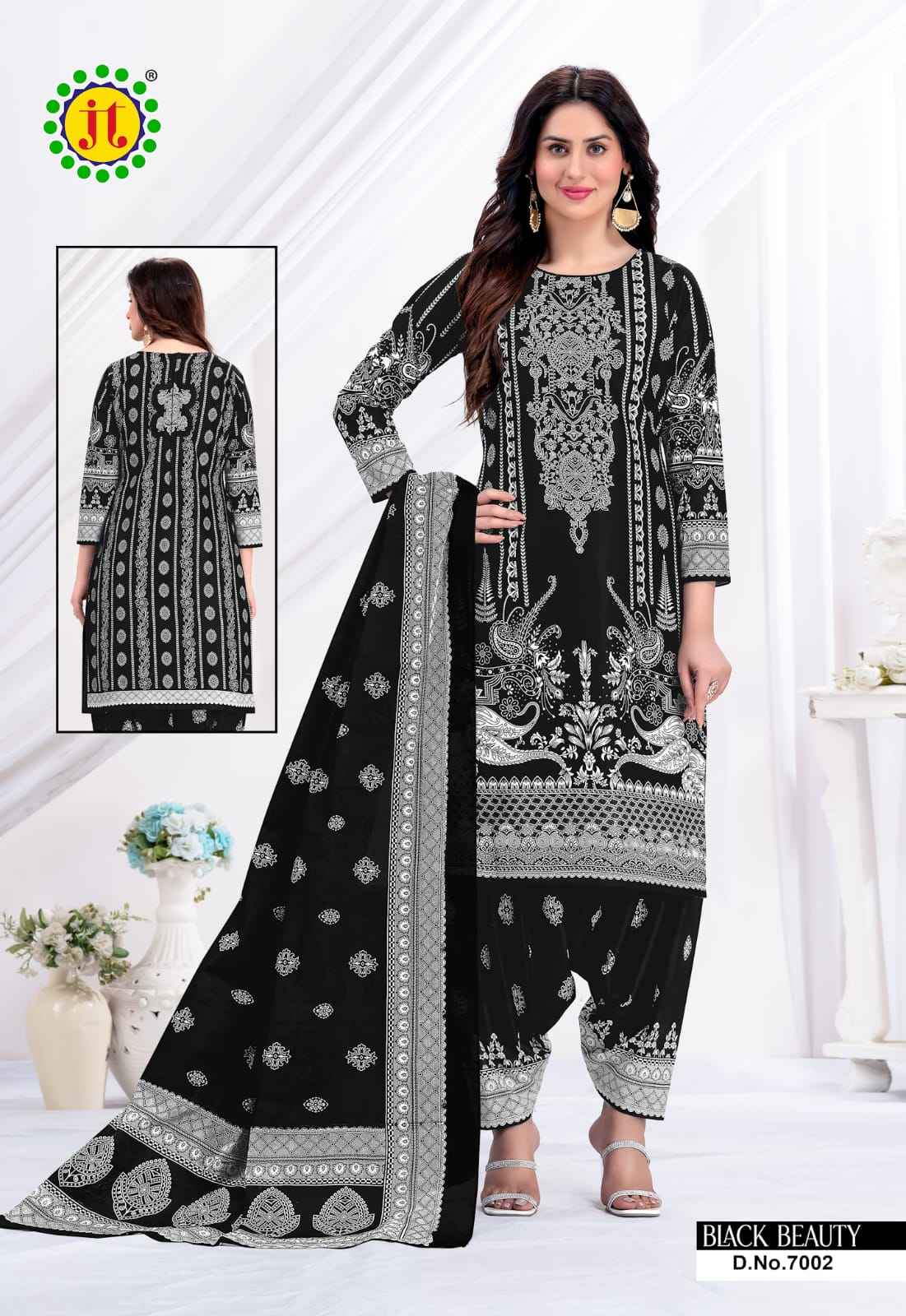 JT BLACK BEAUTY VOL 7 COTTON SALWAR KAMEEZ ( 10 PCS CATALOG )