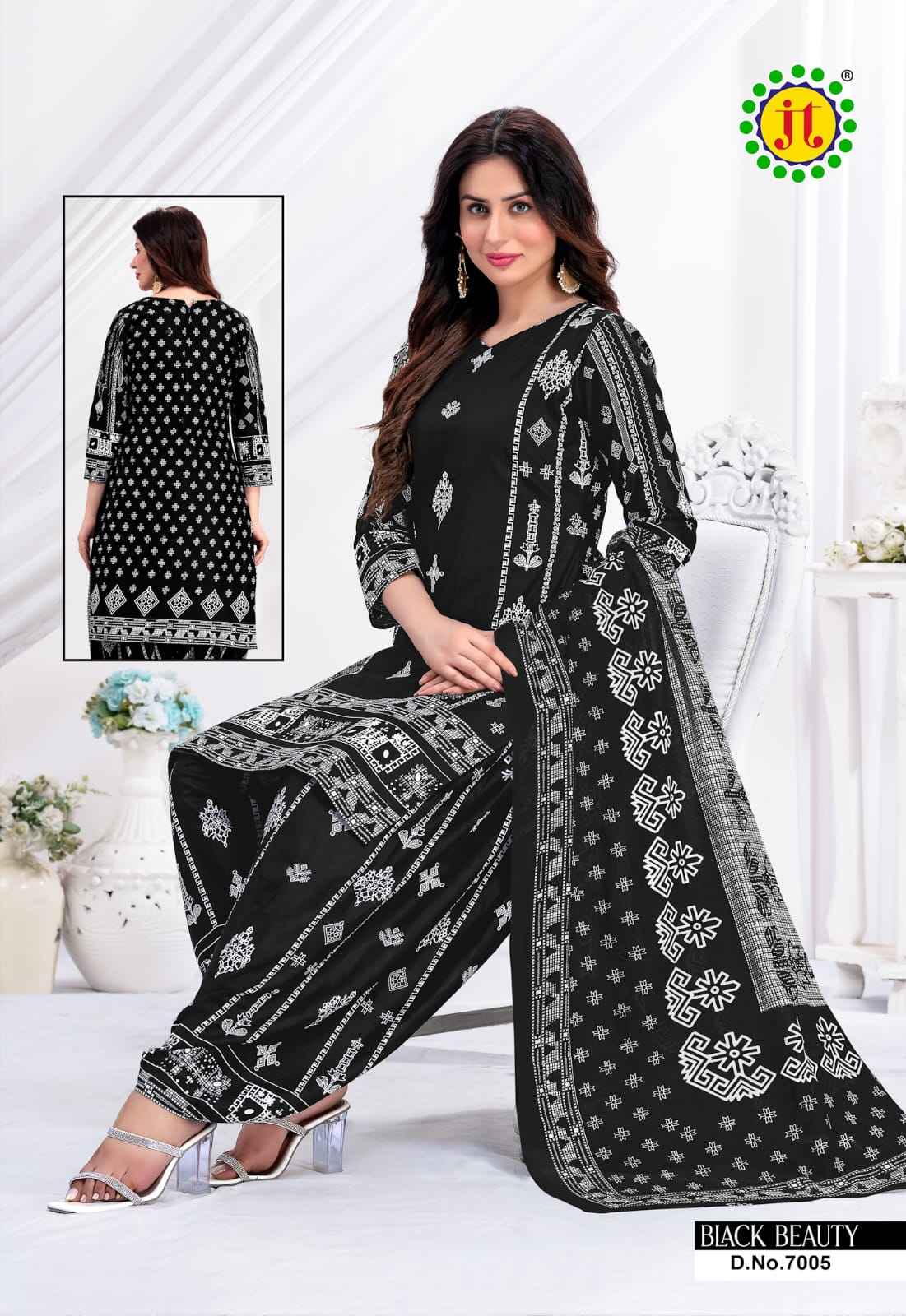 JT BLACK BEAUTY VOL 7 COTTON SALWAR KAMEEZ ( 10 PCS CATALOG )