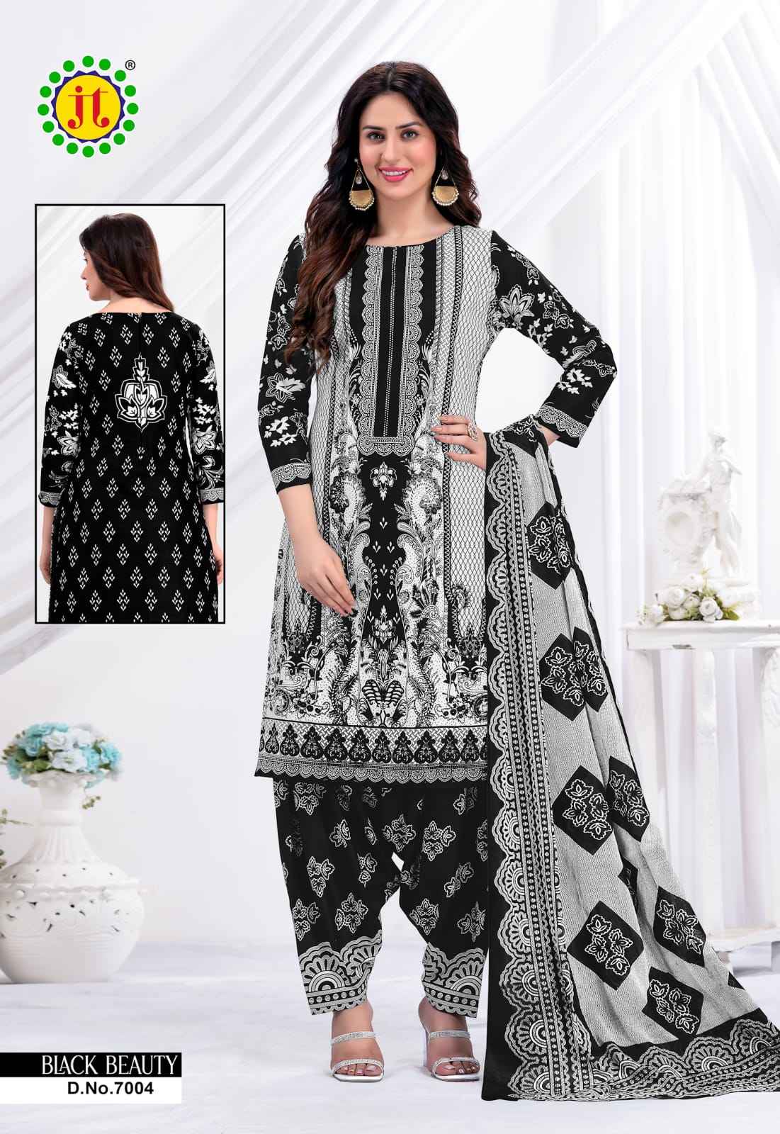 JT BLACK BEAUTY VOL 7 COTTON SALWAR KAMEEZ ( 10 PCS CATALOG )