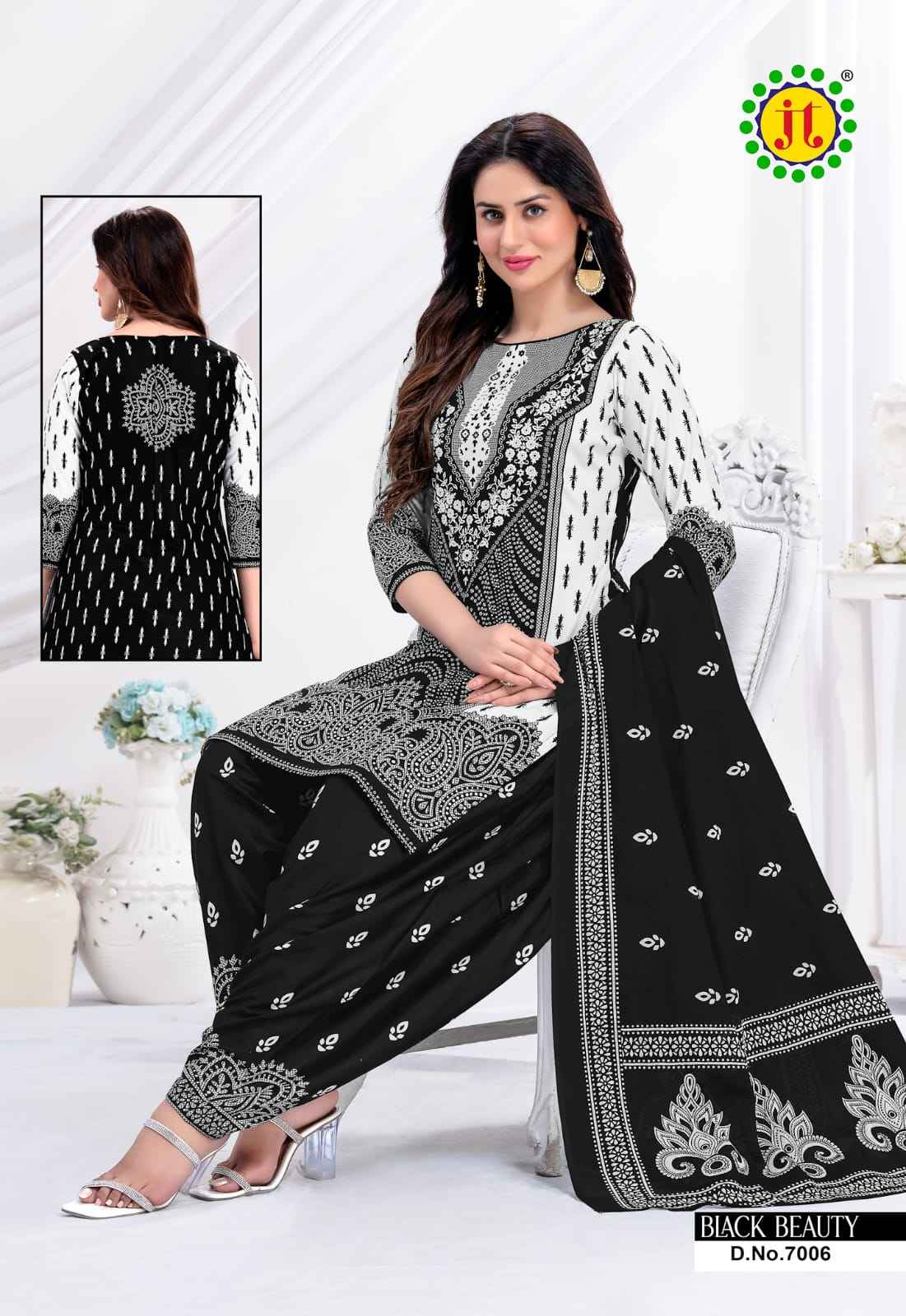 JT BLACK BEAUTY VOL 7 COTTON SALWAR KAMEEZ ( 10 PCS CATALOG )