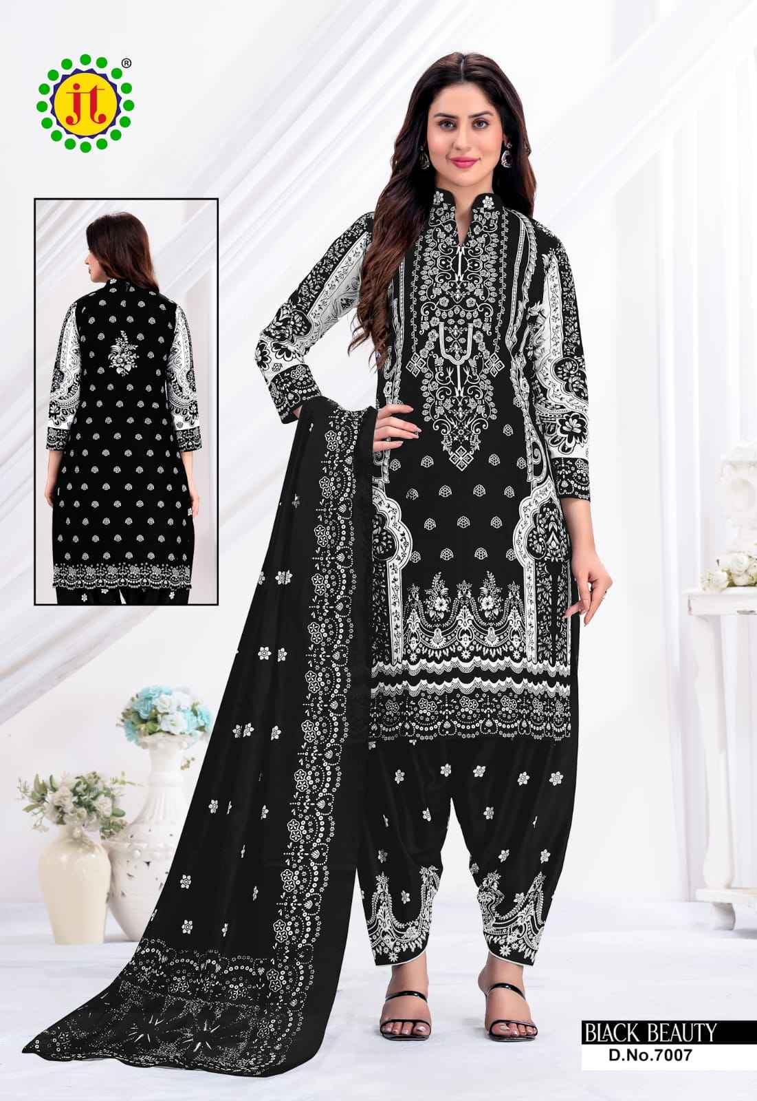 JT BLACK BEAUTY VOL 7 COTTON SALWAR KAMEEZ ( 10 PCS CATALOG )