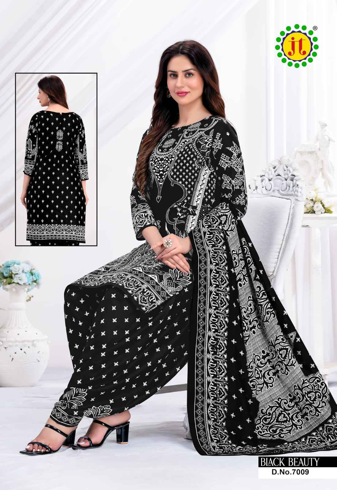 JT BLACK BEAUTY VOL 7 COTTON SALWAR KAMEEZ ( 10 PCS CATALOG )