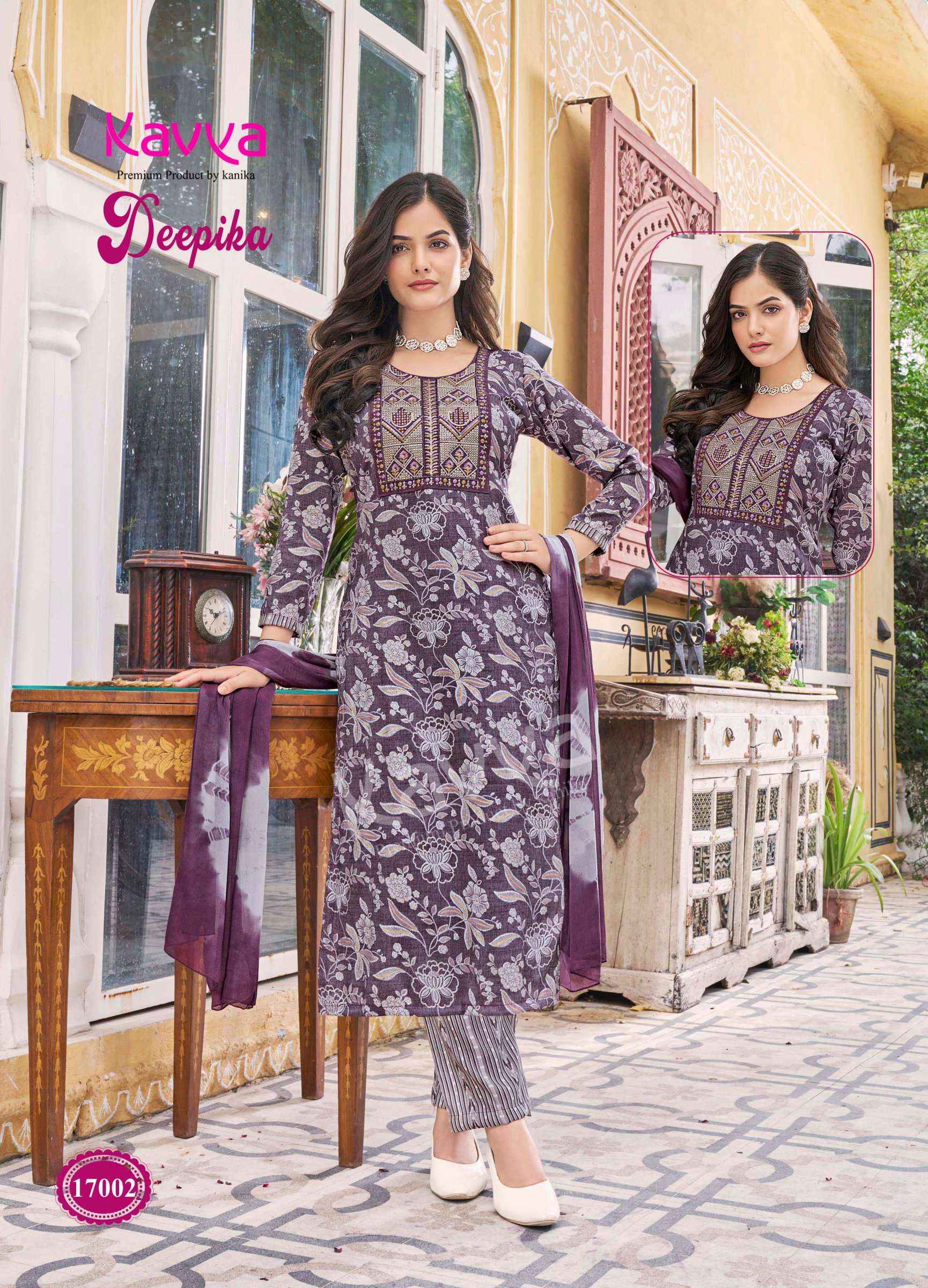 KAVYA DEEPIKA VOL 17 READYMADE SUITS TOP BOTTOM WITH DUPATTA ( 10 PCS CATALOG )