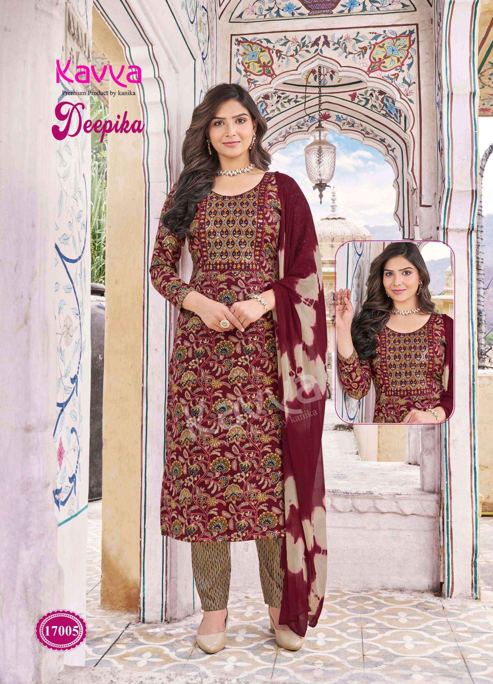 KAVYA DEEPIKA VOL 17 READYMADE SUITS TOP BOTTOM WITH DUPATTA ( 10 PCS CATALOG )