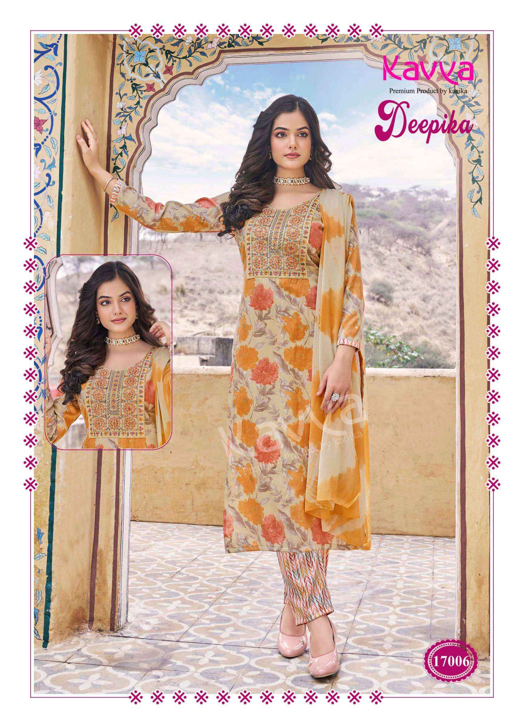 KAVYA DEEPIKA VOL 17 READYMADE SUITS TOP BOTTOM WITH DUPATTA ( 10 PCS CATALOG )