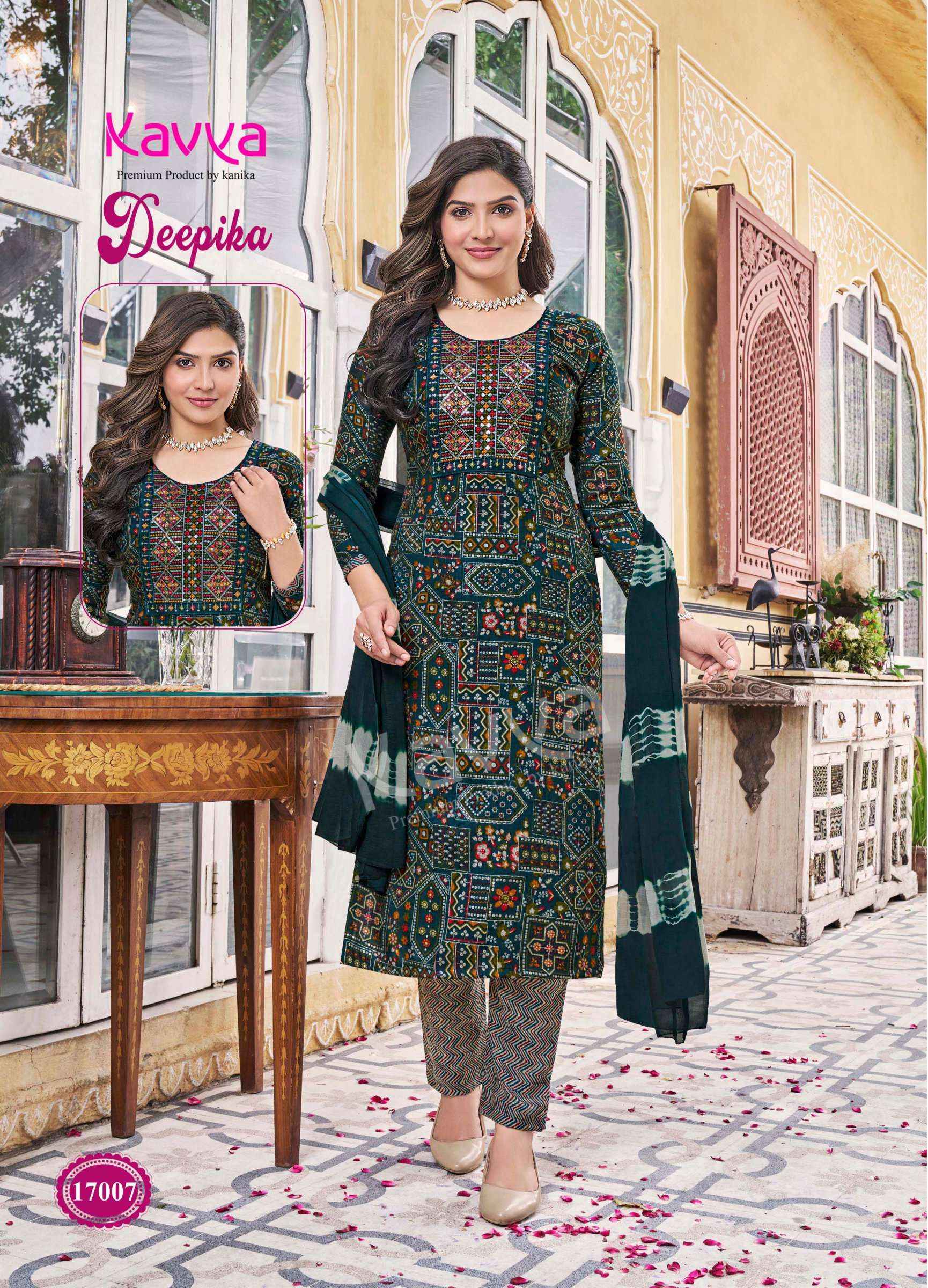 KAVYA DEEPIKA VOL 17 READYMADE SUITS TOP BOTTOM WITH DUPATTA ( 10 PCS CATALOG )