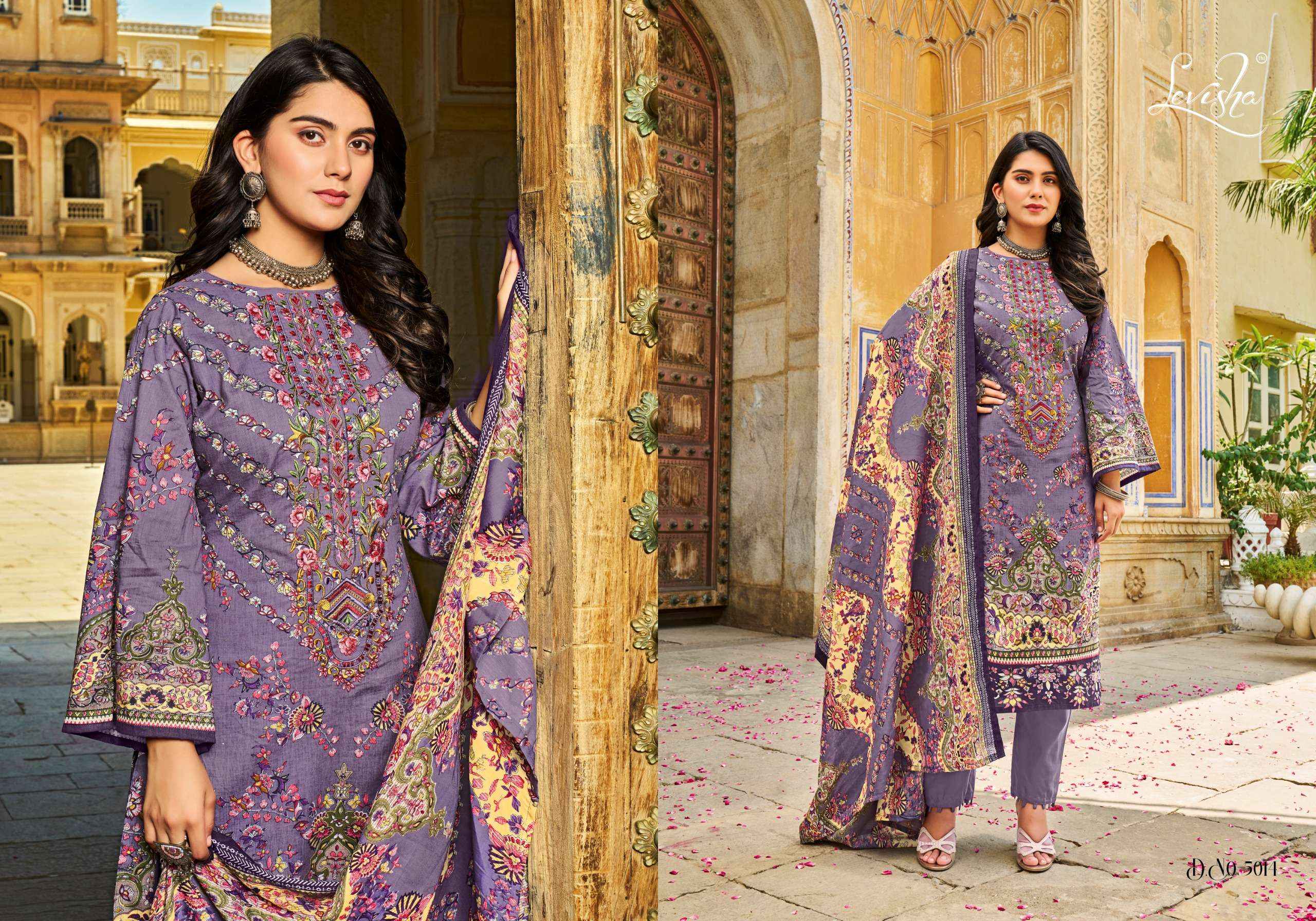 LEVISHA NAIRA NX VOL 5 COTTON PAKISTANI DRESS MATERIAL ( 6 PCS CATALOG )