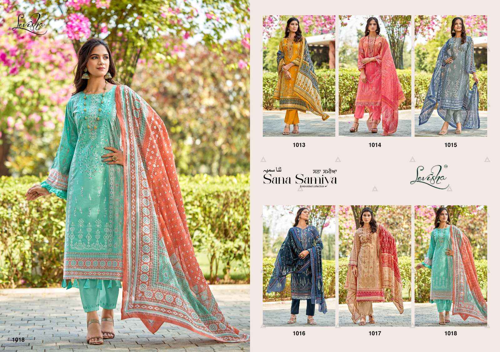 LEVISHA SANA SAMIYA COTTON DESIGNER SALWAR KAMEEZ ( 6 PCS CATALOG )