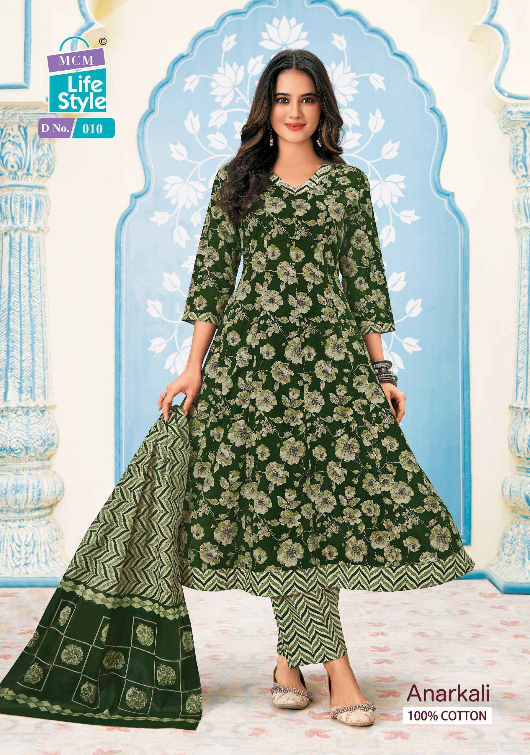 MCM LIFESTYLE ANARKALI READYMADE SUITS ( 10 PCS CATALOG )