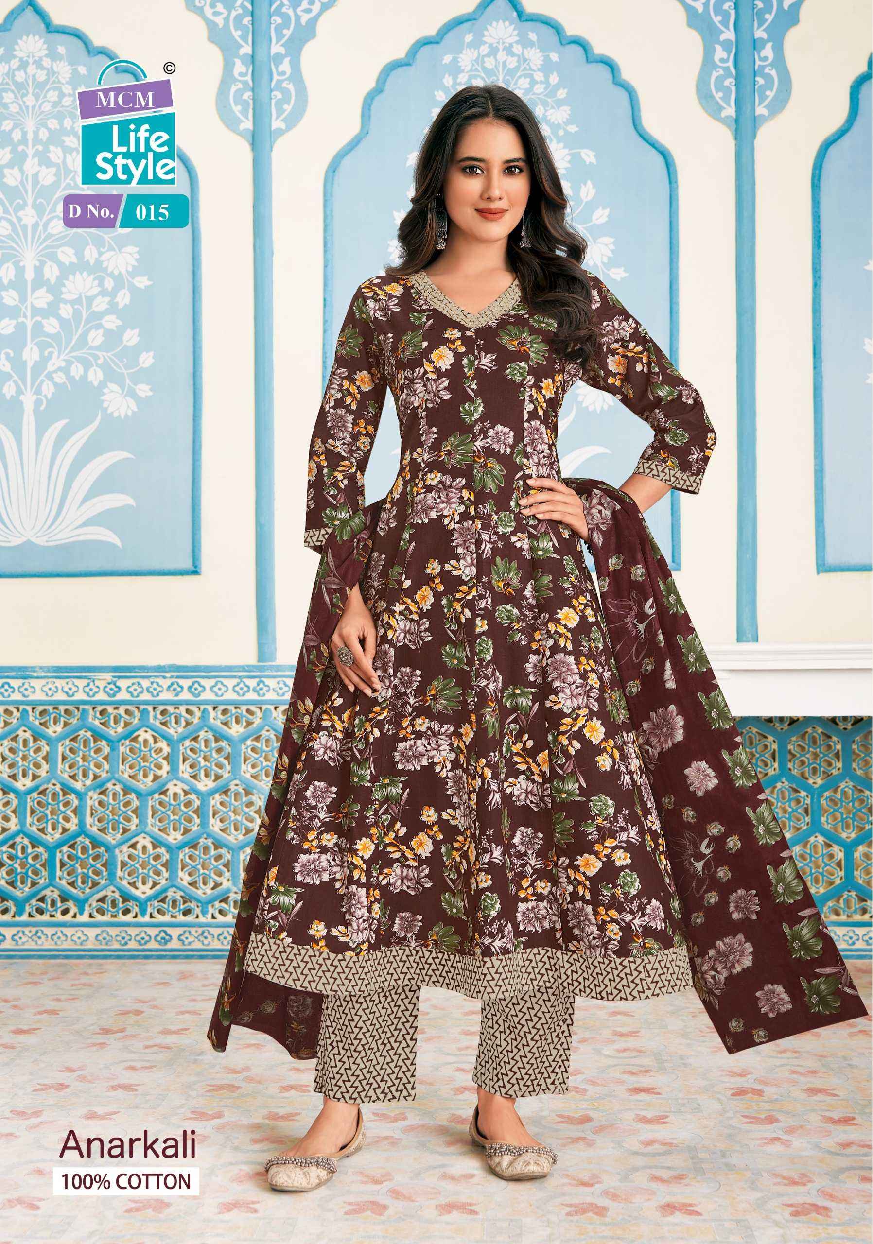 MCM LIFESTYLE ANARKALI READYMADE SUITS ( 10 PCS CATALOG )