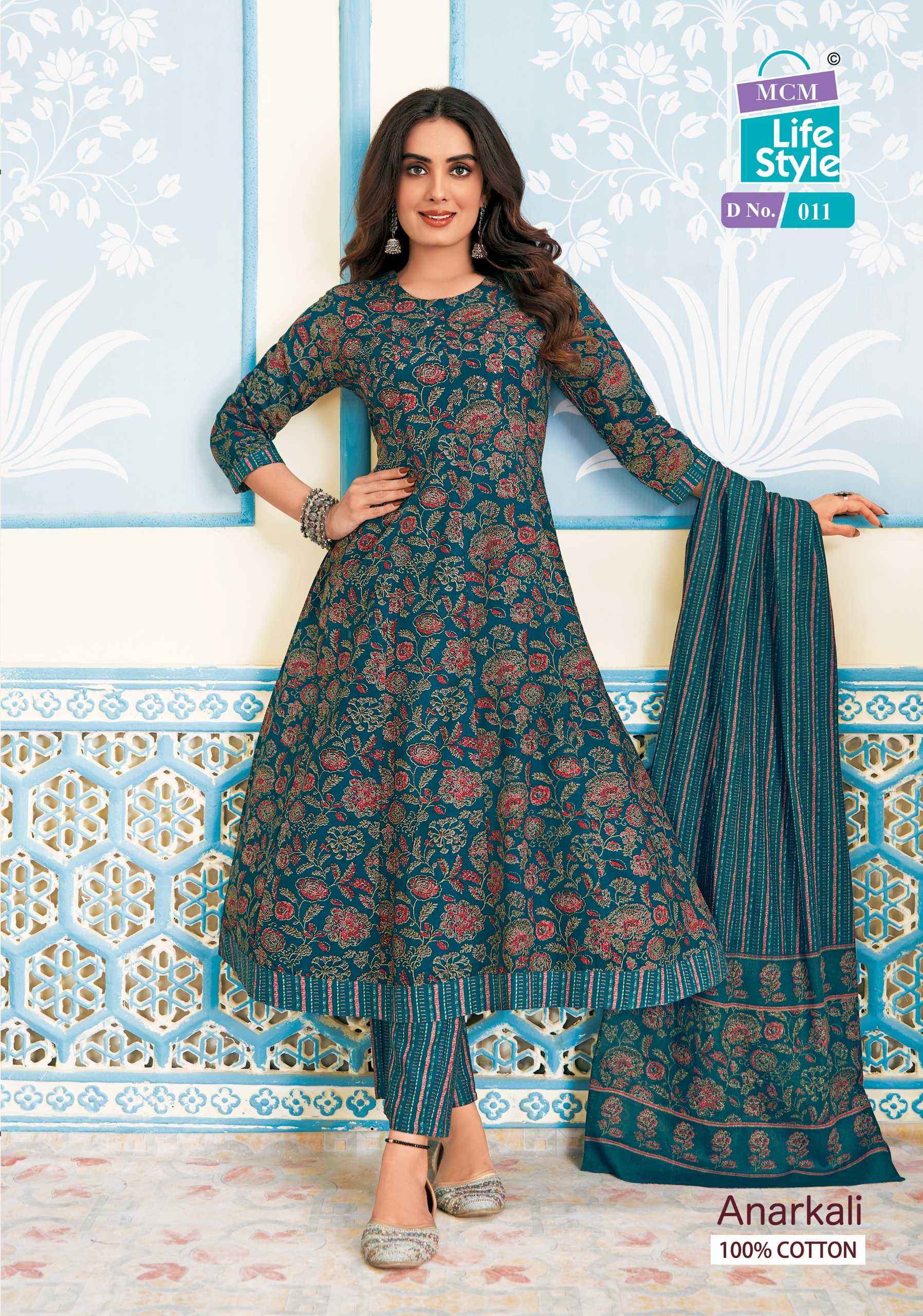 MCM LIFESTYLE ANARKALI READYMADE SUITS ( 10 PCS CATALOG )