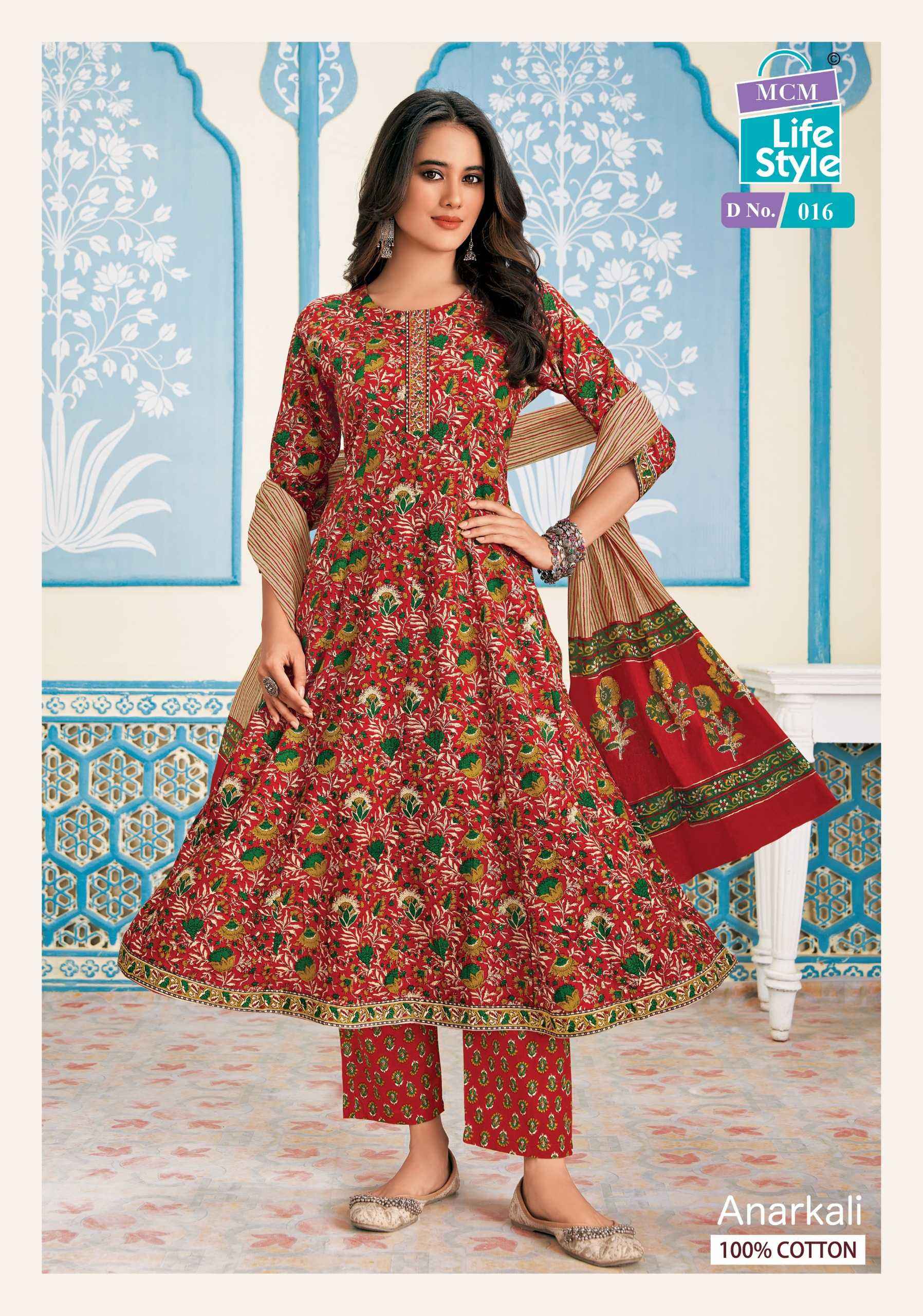 MCM LIFESTYLE ANARKALI READYMADE SUITS ( 10 PCS CATALOG )