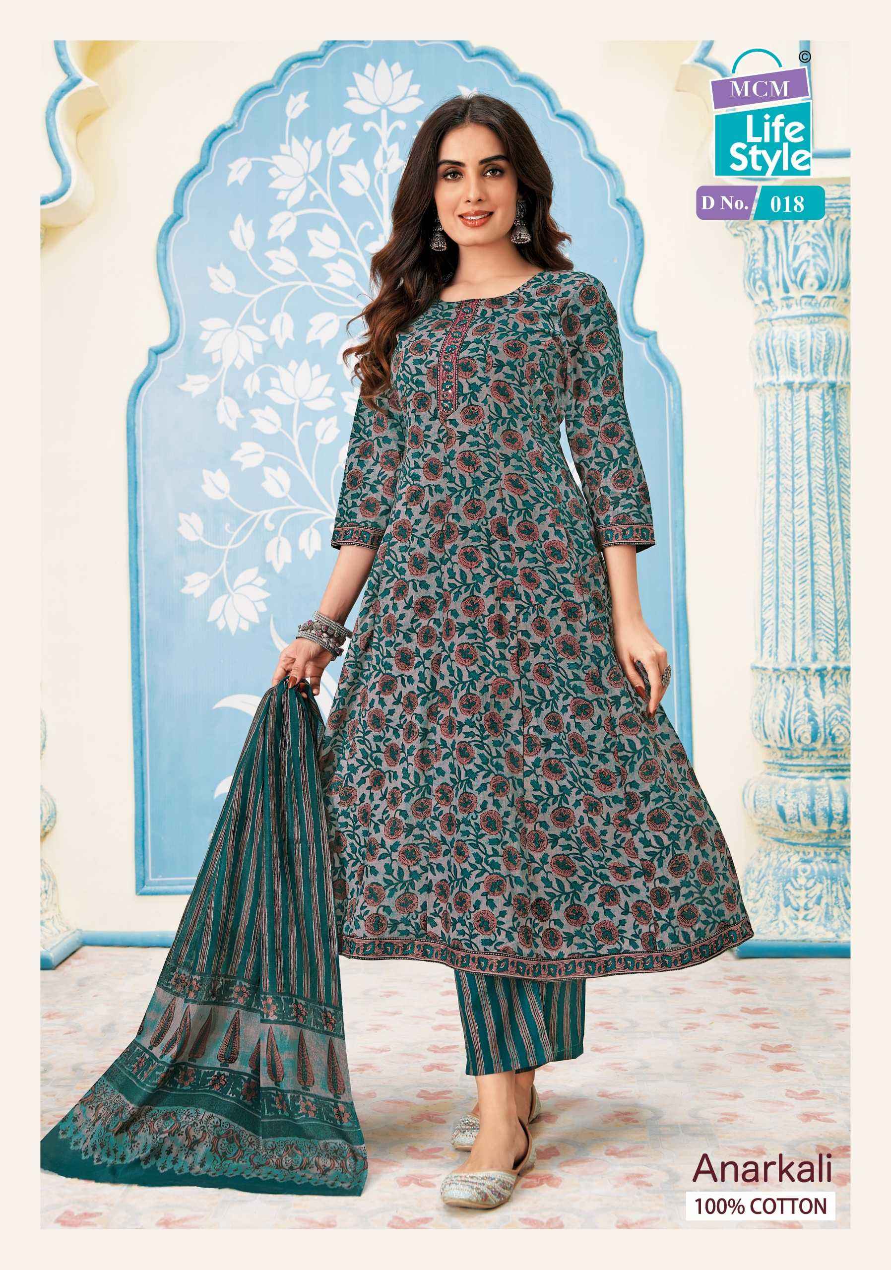 MCM LIFESTYLE ANARKALI READYMADE SUITS ( 10 PCS CATALOG )