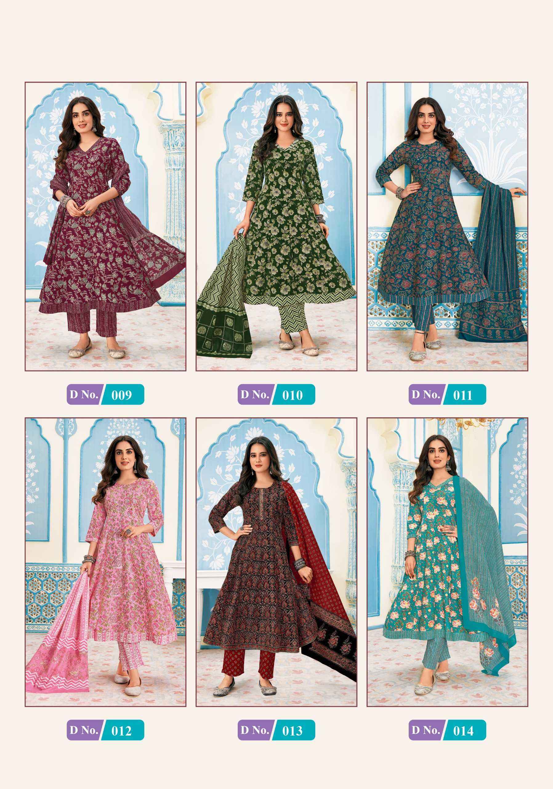 MCM LIFESTYLE ANARKALI READYMADE SUITS ( 10 PCS CATALOG )