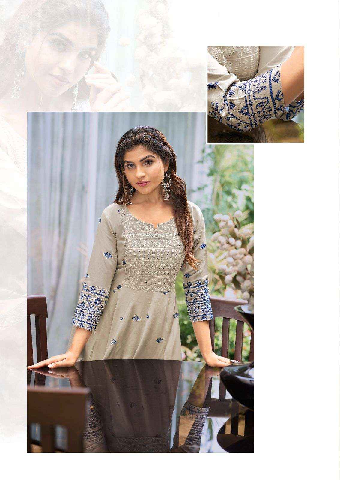 Mittoo Alisha Exclusive Flair Long Gown Kurti New Designs ( 4 Pcs Catalog )