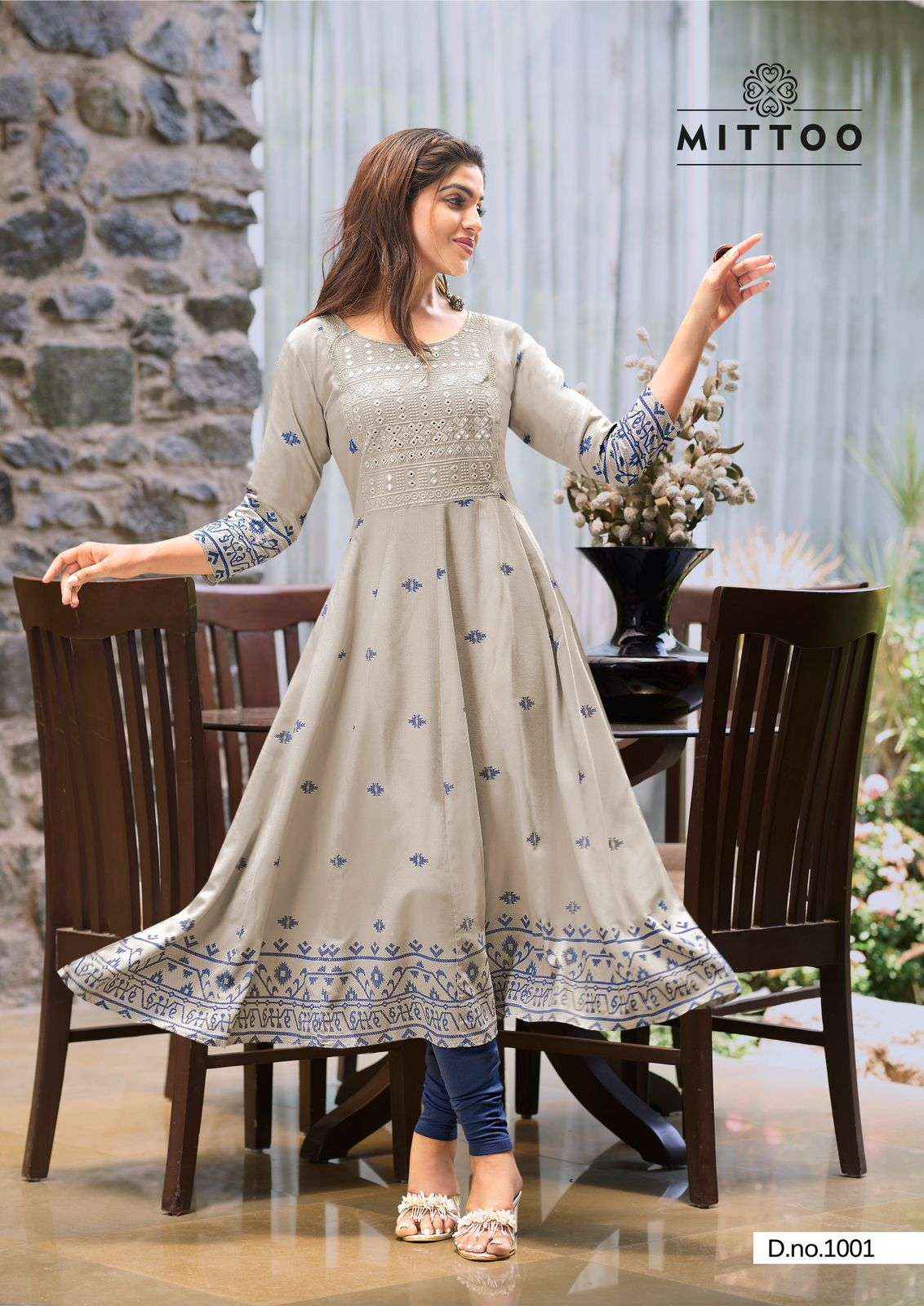 Mittoo Alisha Exclusive Flair Long Gown Kurti New Designs ( 4 Pcs Catalog )