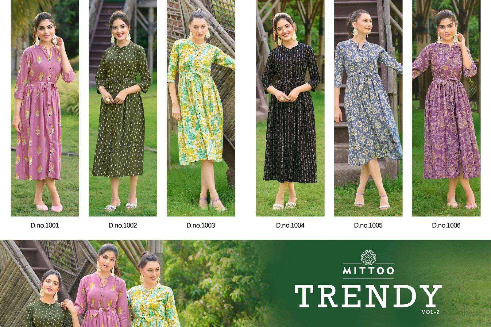 MITTOO TRENDY VOL 2 RAYON PRINTS WHOLESALE PRICE ( 6 PCS CATALOG )