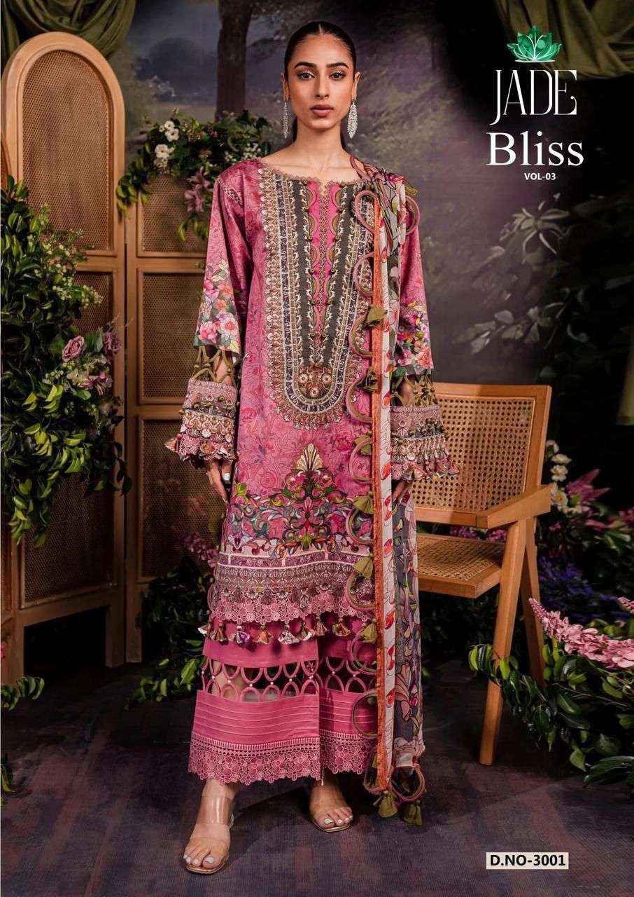 NAND GOPAL JADE BLISS VOL 3 COTTON DIGITAL PRINT PAKISTANI SUITS ( 8 PCS CATALOG )