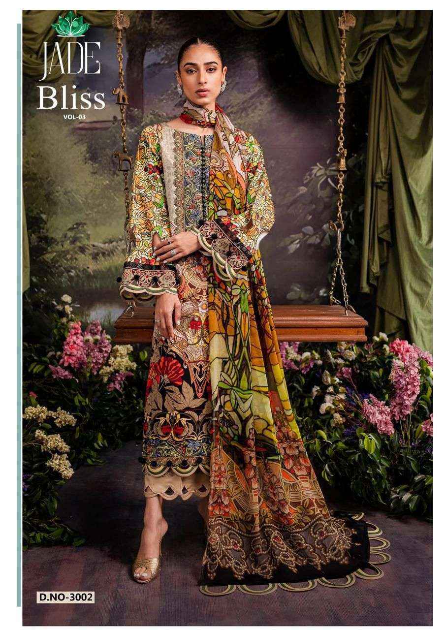 NAND GOPAL JADE BLISS VOL 3 COTTON DIGITAL PRINT PAKISTANI SUITS ( 8 PCS CATALOG )