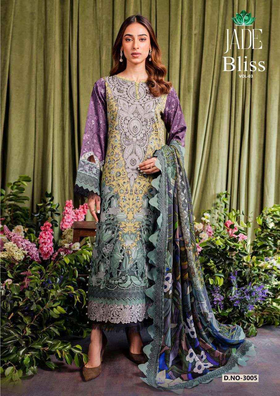 NAND GOPAL JADE BLISS VOL 3 COTTON DIGITAL PRINT PAKISTANI SUITS ( 8 PCS CATALOG )