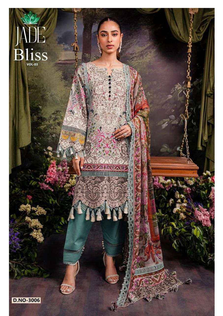 NAND GOPAL JADE BLISS VOL 3 COTTON DIGITAL PRINT PAKISTANI SUITS ( 8 PCS CATALOG )