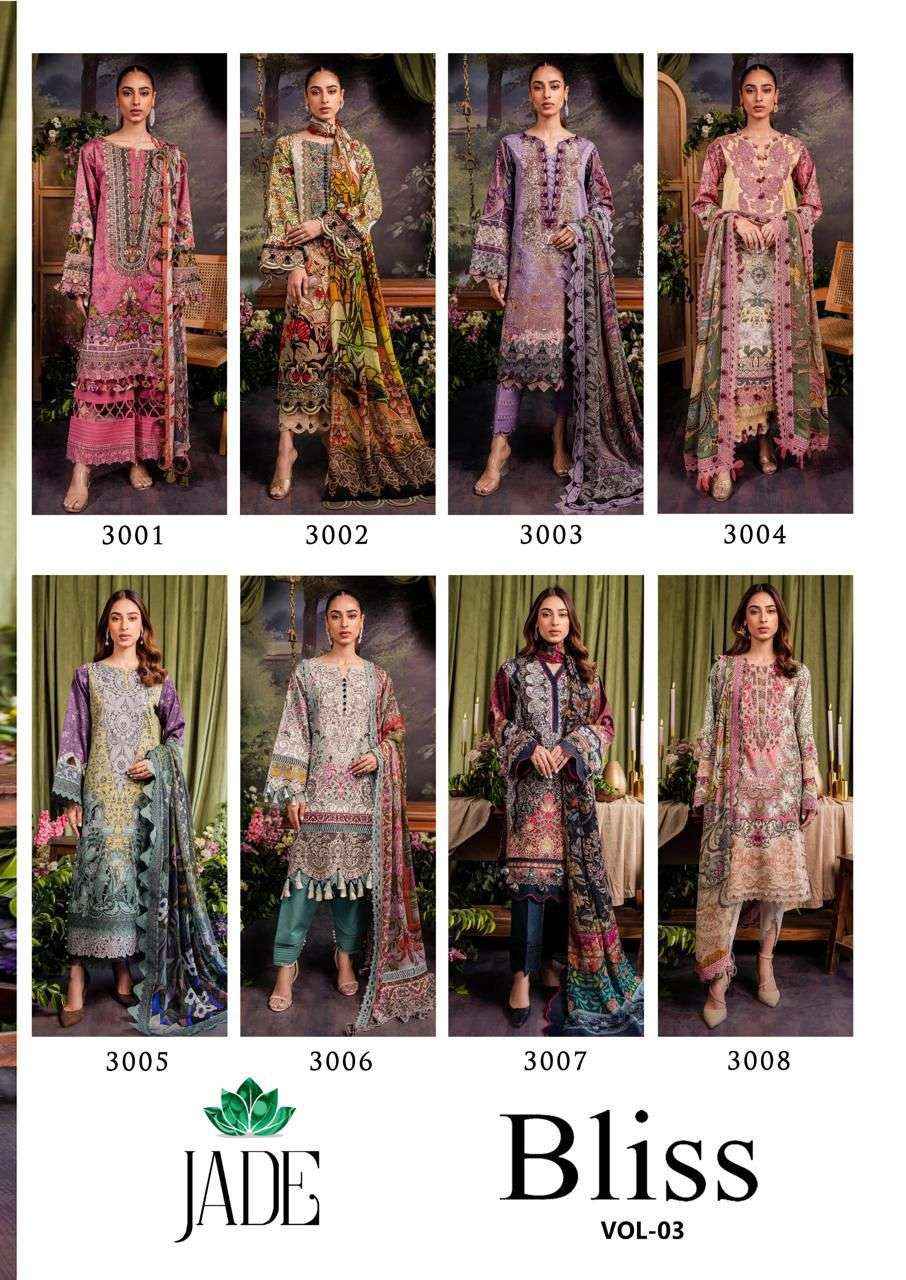 NAND GOPAL JADE BLISS VOL 3 COTTON DIGITAL PRINT PAKISTANI SUITS ( 8 PCS CATALOG )