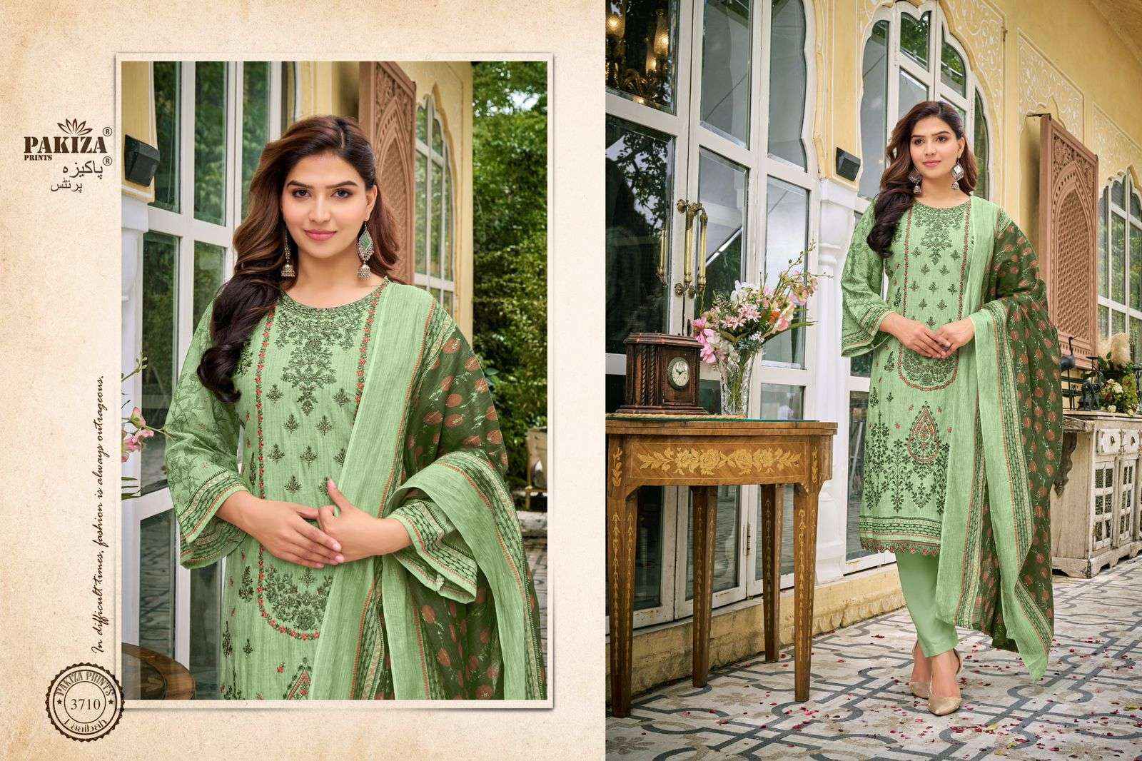 PAKIZA PRINTS LAAIBAH VOL 37 LAWN COTTON KASHMIRI EMBROIDERY SUITS ( 10 PCS CATALOG )