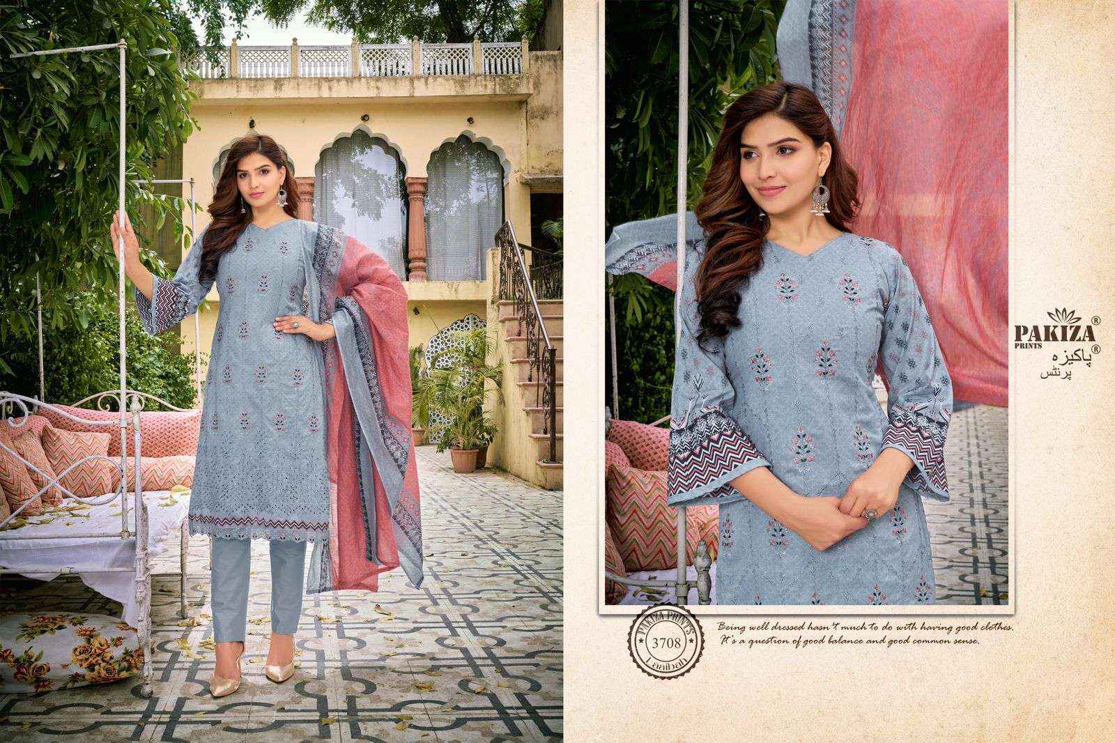 PAKIZA PRINTS LAAIBAH VOL 37 LAWN COTTON KASHMIRI EMBROIDERY SUITS ( 10 PCS CATALOG )