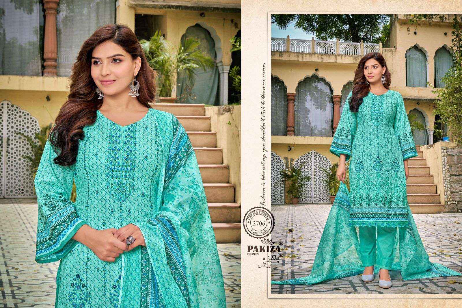 PAKIZA PRINTS LAAIBAH VOL 37 LAWN COTTON KASHMIRI EMBROIDERY SUITS ( 10 PCS CATALOG )