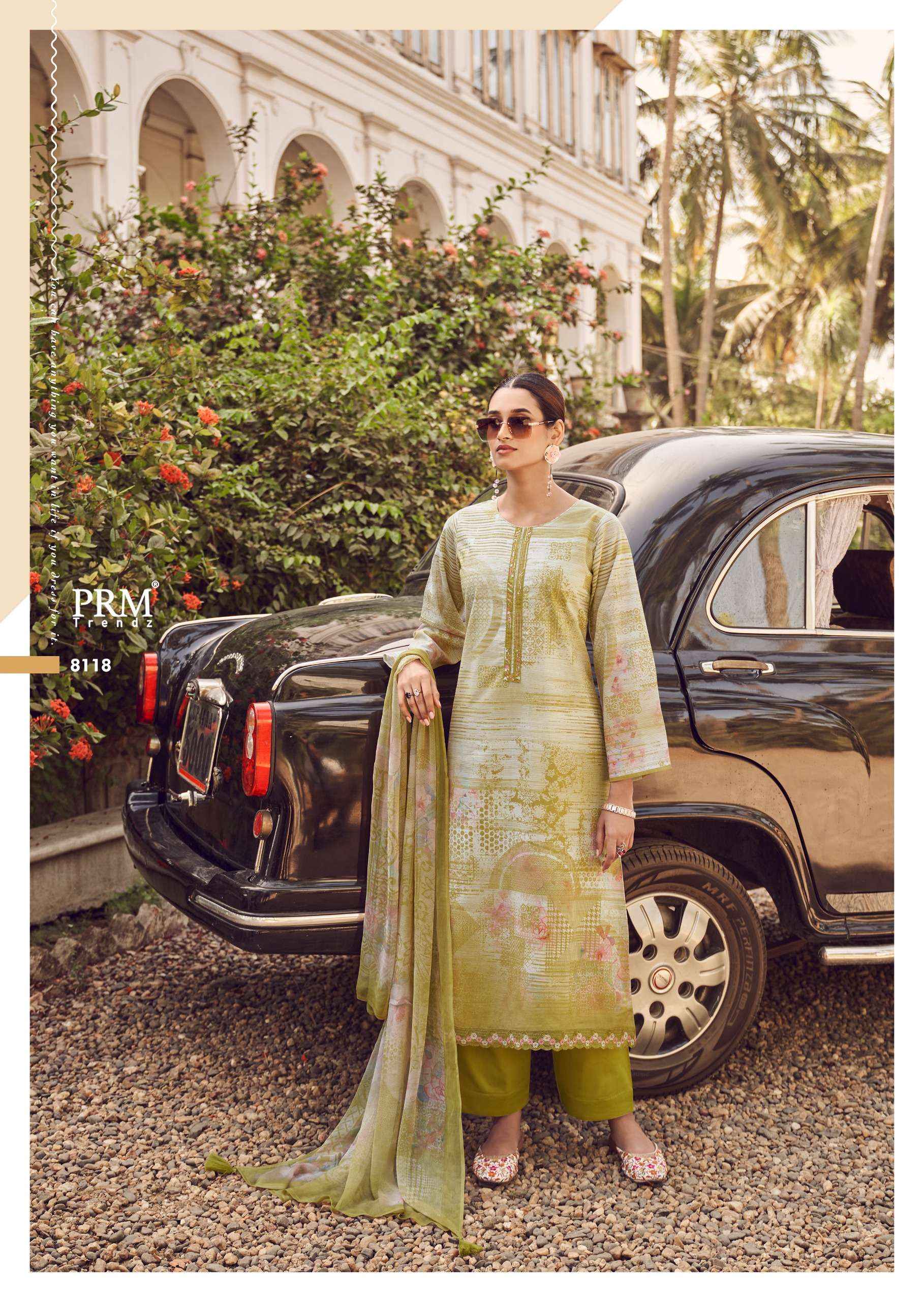 PRM TRENDZ NOORIN LINEN COTTON SUITS ( 8 PCS CATALOG )