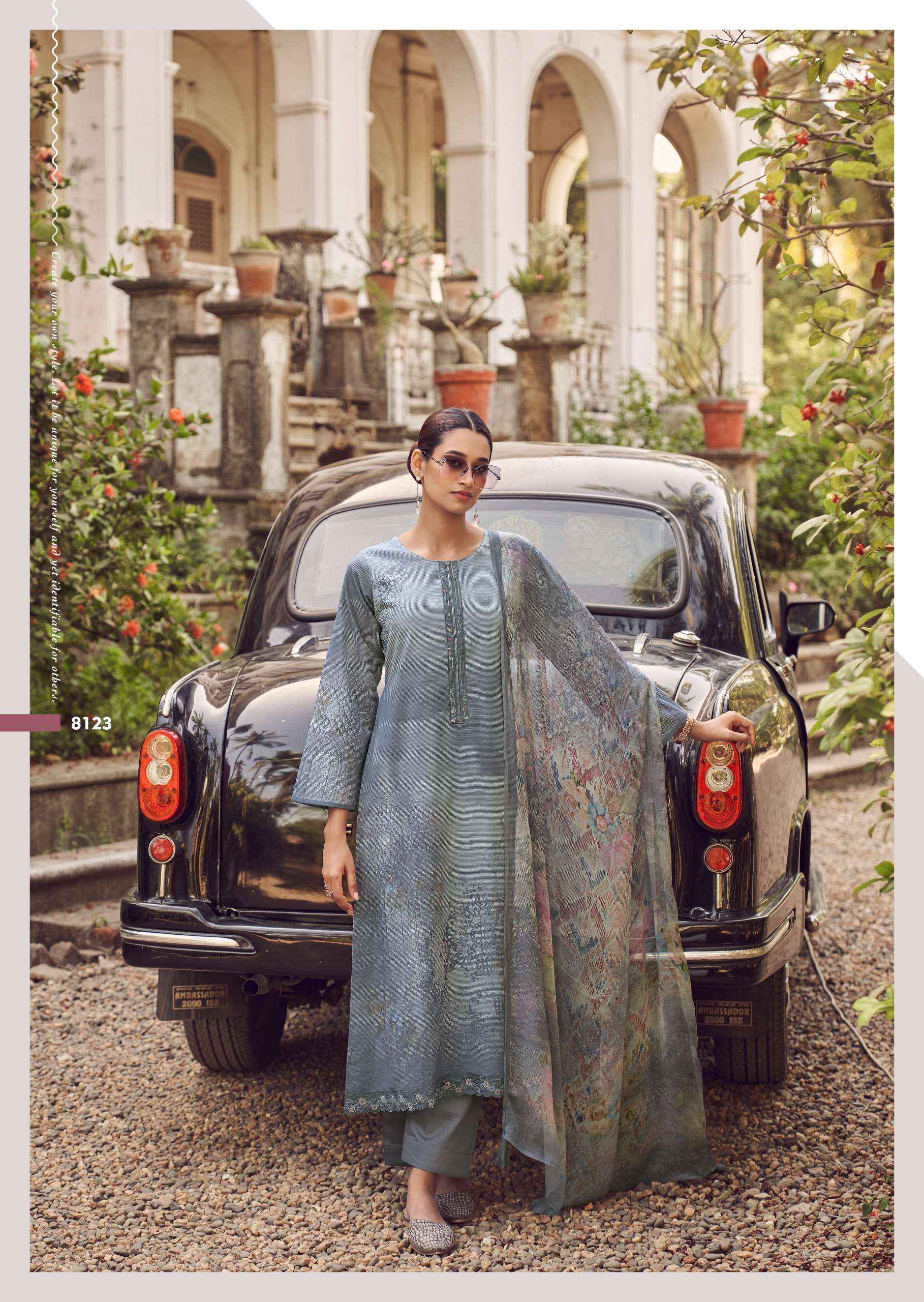 PRM TRENDZ NOORIN LINEN COTTON SUITS ( 8 PCS CATALOG )