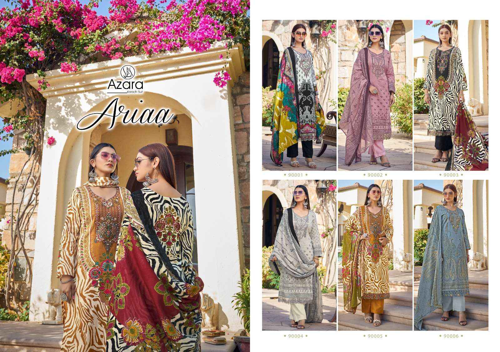 RADHIKA FASHION AZARA ARIAA COTTON DRESS MATERIAL ( 6 PCS CATALOG )