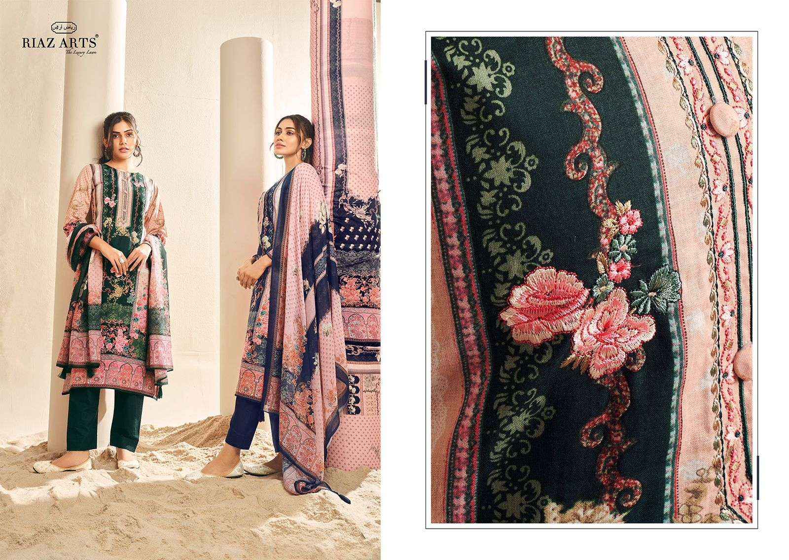 RIAZ ARTS BENAZIR LAWN COTTON DIGITAL PRINT SUITS ( 4 PCS CATALOG )