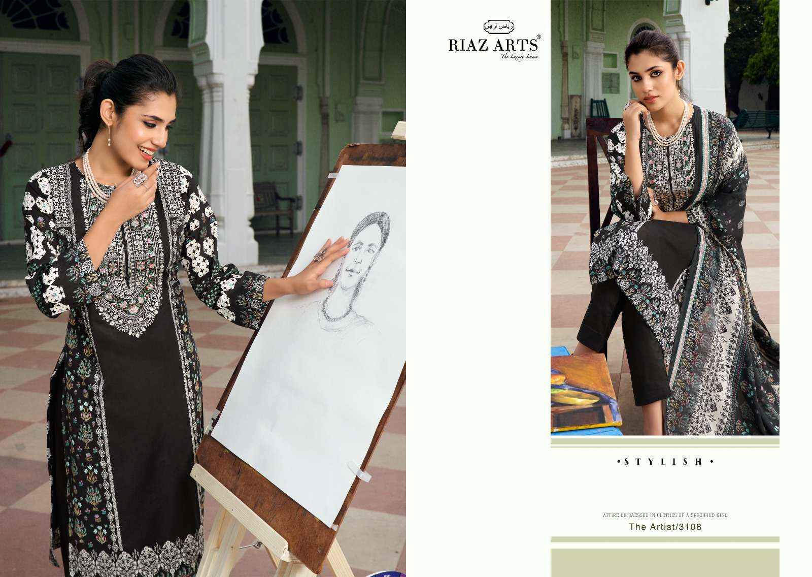 Riaz Arts The Artist Exclusive Fancy Karachi Dress Material ( 8 Pcs Catalog )