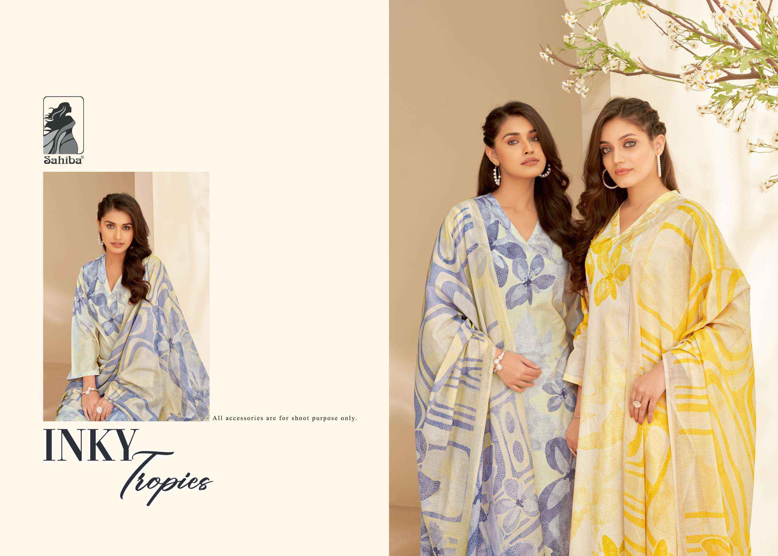 Sahiba Inky Tropies Vol 2 Palazzo Style Casula Wear Suit Catalog ( 3 pcs catalog )