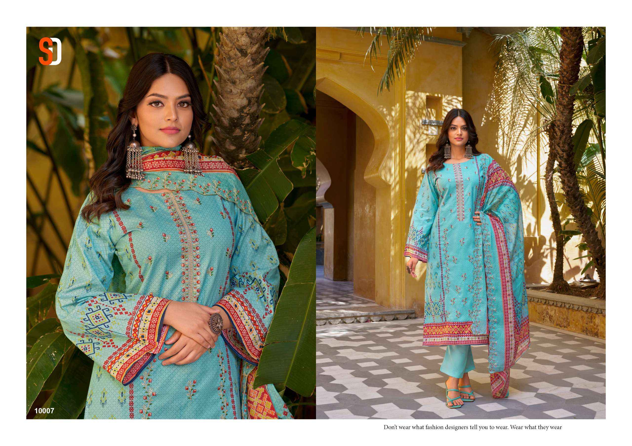 SHARADDHA DESIGNER BIN SAEED LAWN COLLECTION VOL 10 COTTON SUIT ( 8 PCS CATALOG )