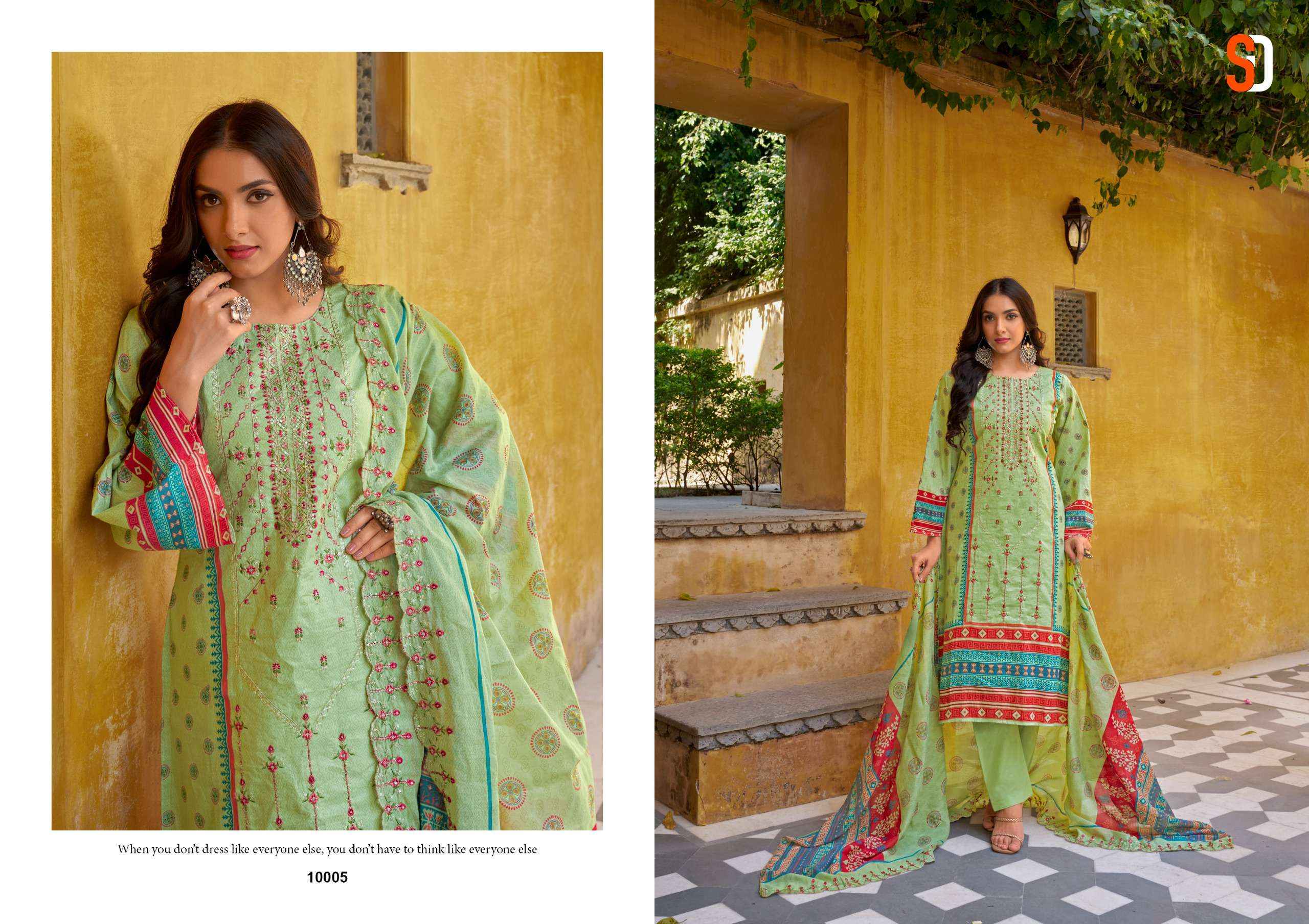 SHARADDHA DESIGNER BIN SAEED LAWN COLLECTION VOL 10 COTTON SUIT ( 8 PCS CATALOG )