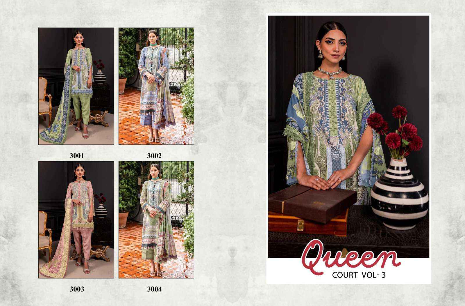 SHARADDHA NX MAHGUL QUEEN COURT VOL 3 PAKISTANI SUITS ( 4 PCS CATALOG ) COTTON DUPATTA