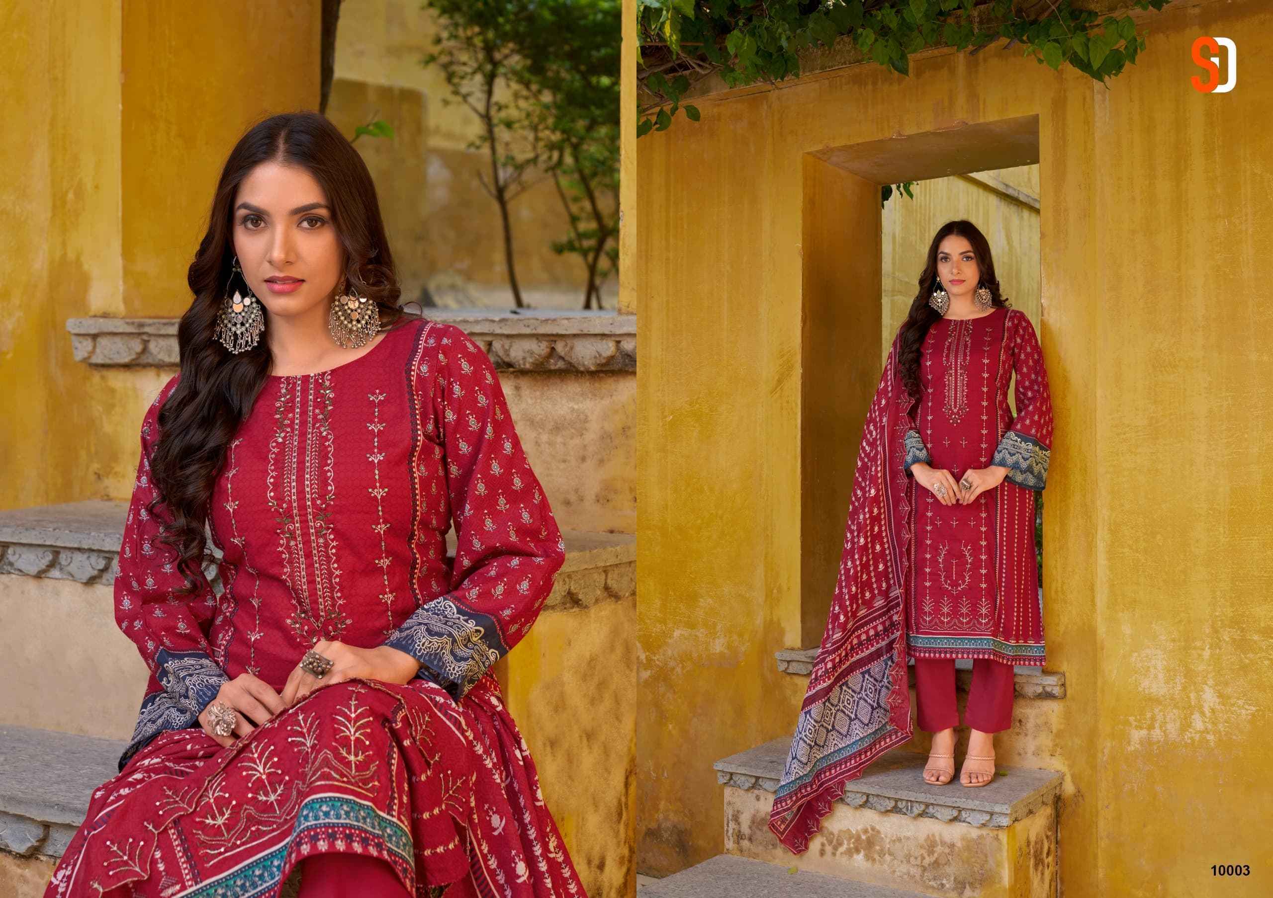 Shraddha Designer Bin Saeed Lawn Collection Vol-10 Cotton Dress Material 8 pc Cataloge