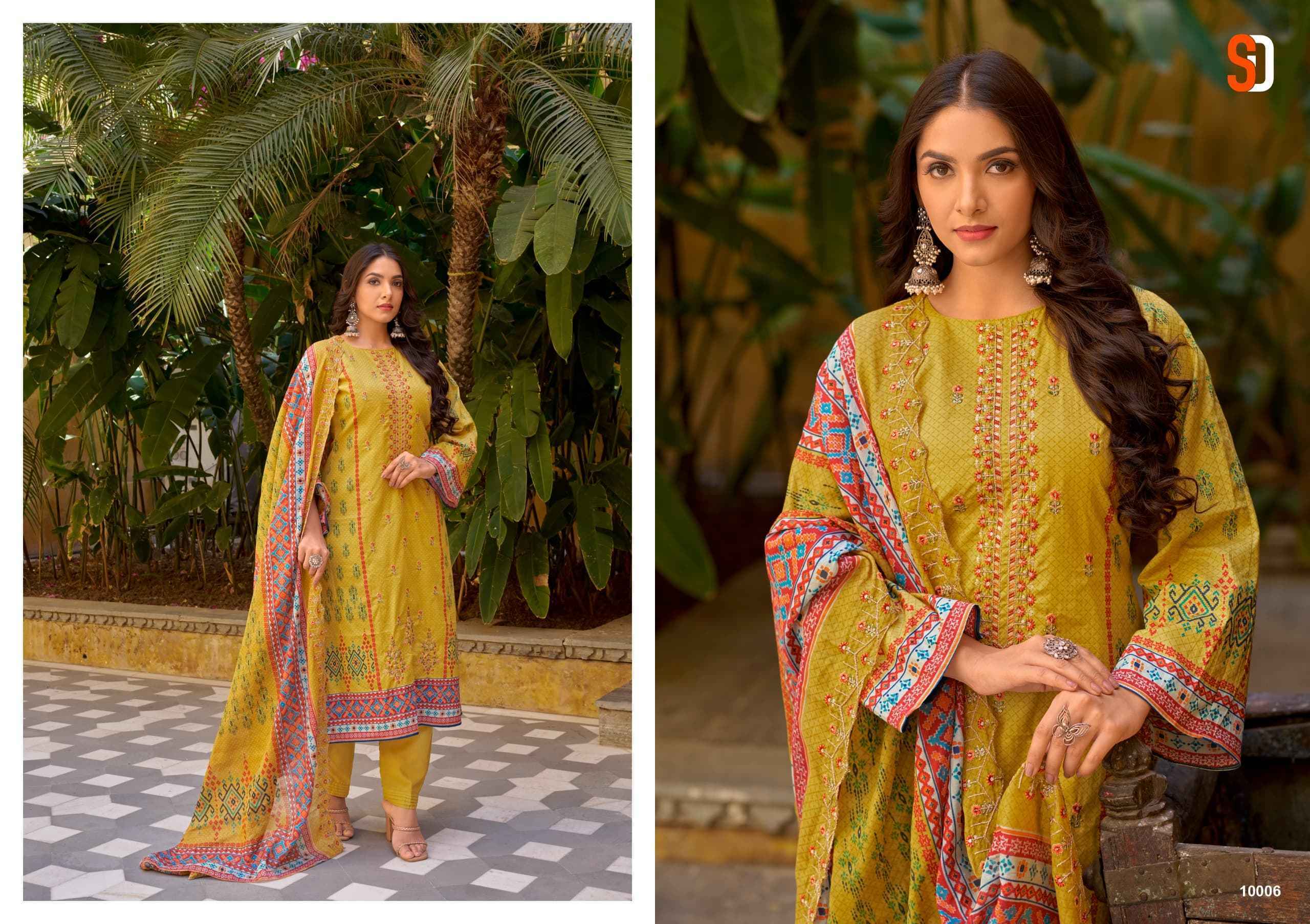 Shraddha Designer Bin Saeed Lawn Collection Vol-10 Cotton Dress Material 8 pc Cataloge