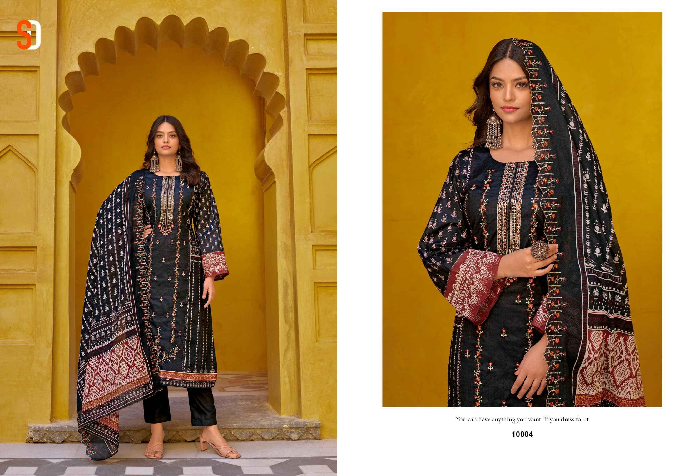 Shraddha Designer Bin Saeed Lawn Collection Vol-10 Cotton Dress Material 8 pc Cataloge