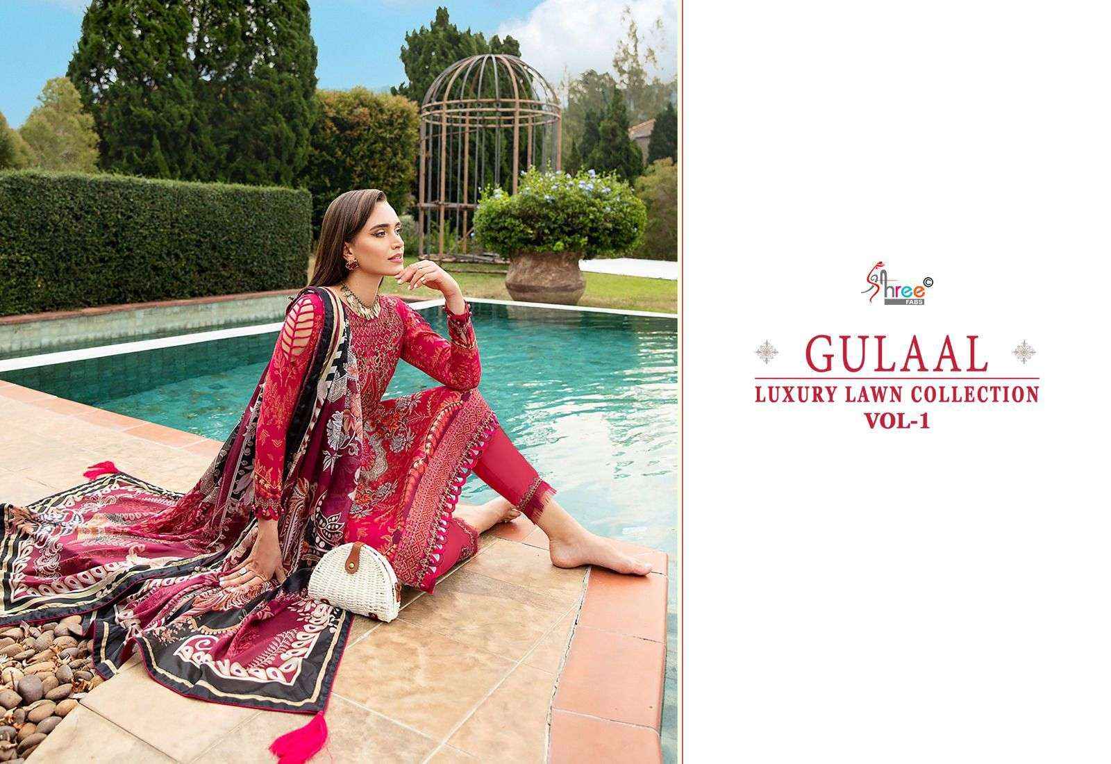 Shree Fabs Gulaal Luxury Lawn Collection Vol 1 New Catalog Wholesale Price ( 7 Pcs Catalog )