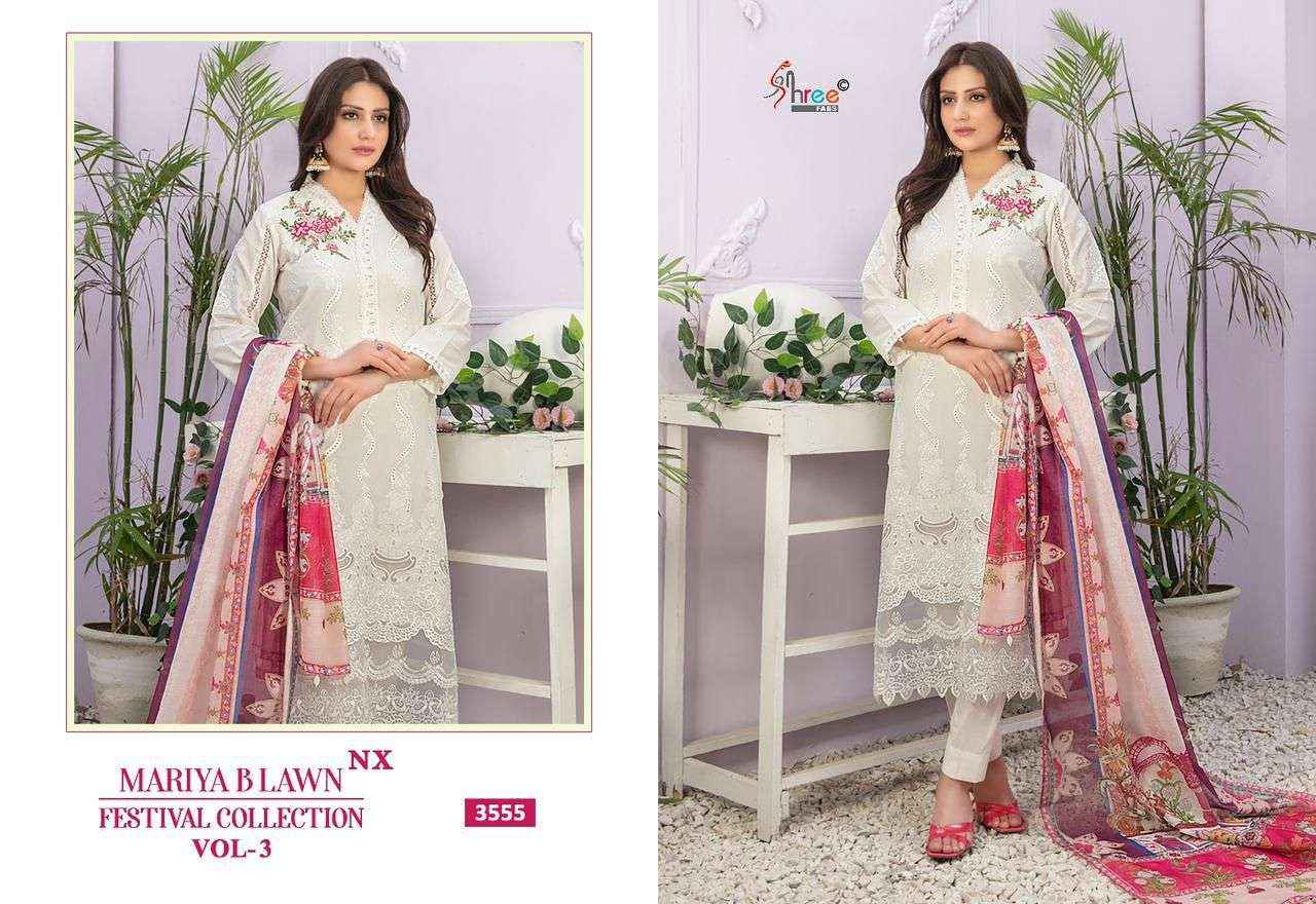 Shree Fabs Mariya B Lawn Festival Collection Vol 3 Nx Cotton Pakistani Dress Suppliers (4 pcs catalog )