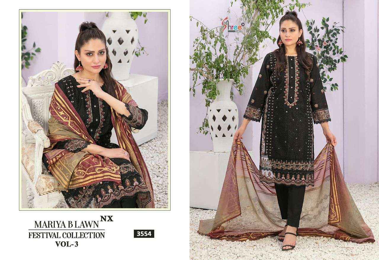 Shree Fabs Mariya B Lawn Festival Collection Vol 3 Nx Cotton Pakistani Dress Suppliers (4 pcs catalog )