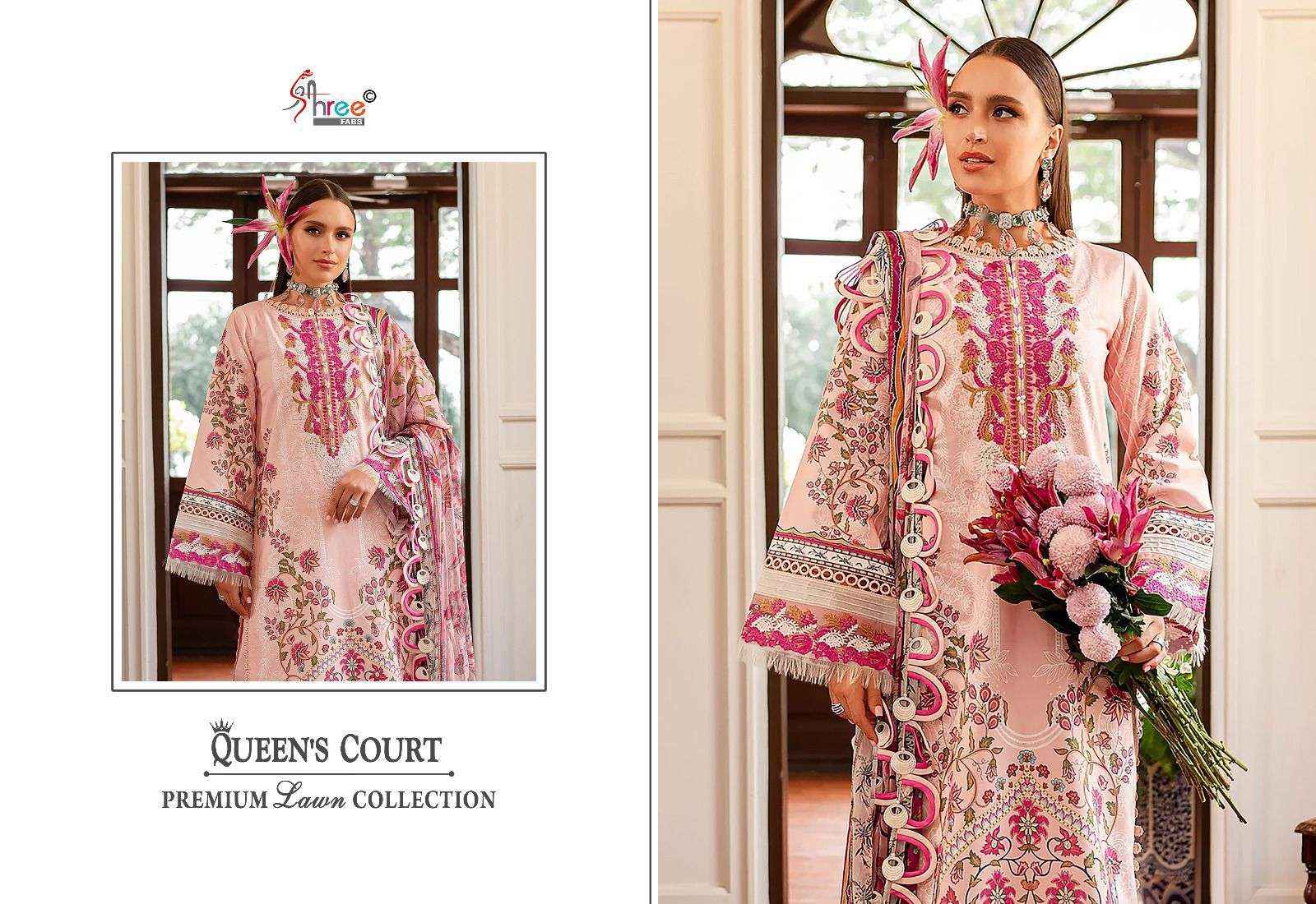 Shree Fabs Queens Court Premium Lawn Collection Pakistani Cotton Suit Suppliers ( 6 pcs catalog )