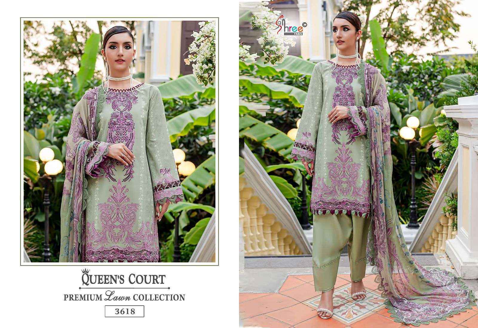 Shree Fabs Queens Court Premium Lawn Collection Pakistani Cotton Suit Suppliers ( 6 pcs catalog )